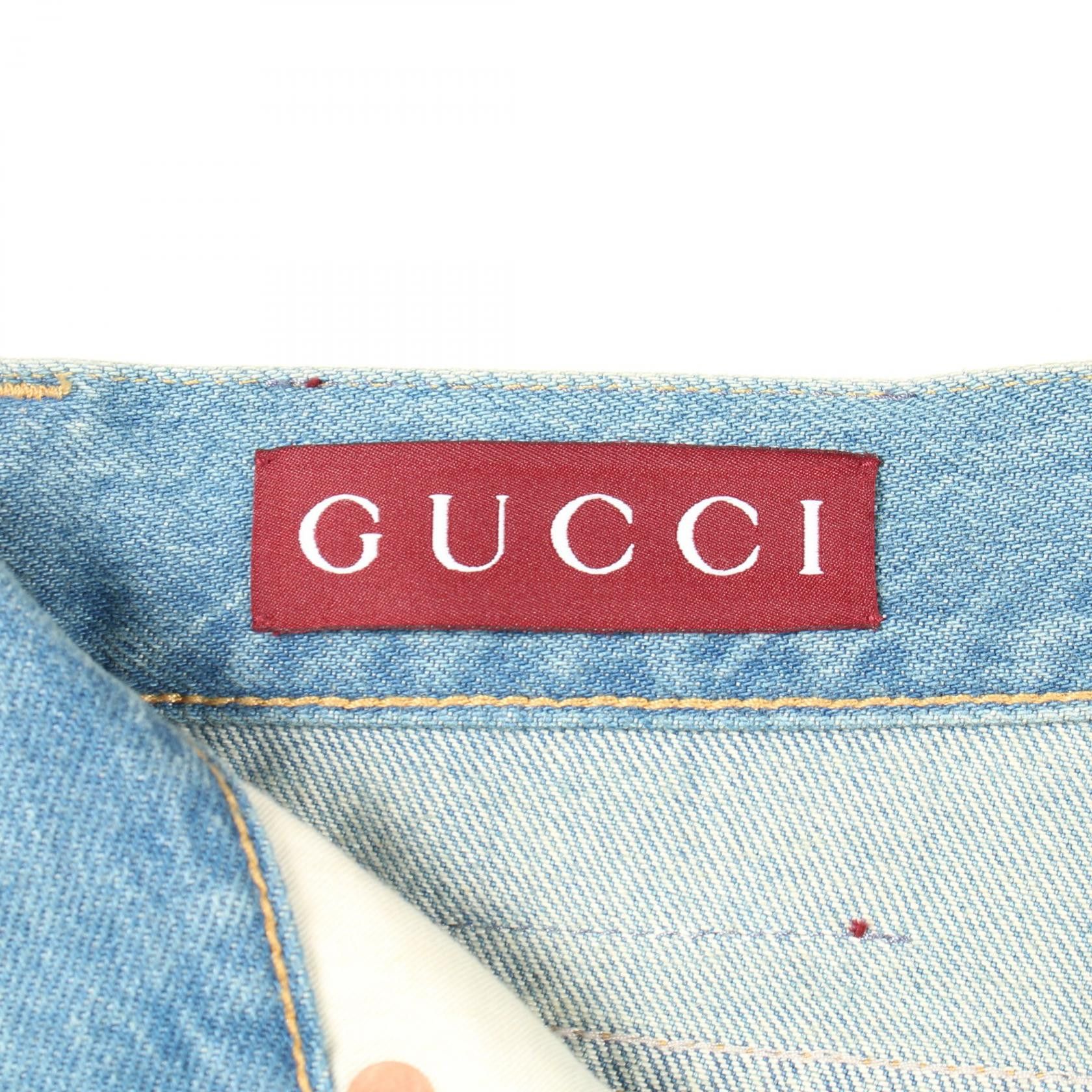 Gucci Gucci Gucci Cotton Denim Pants Textile Bottoms DUTY FREE for USA Size ONE SIZE - 3 Thumbnail