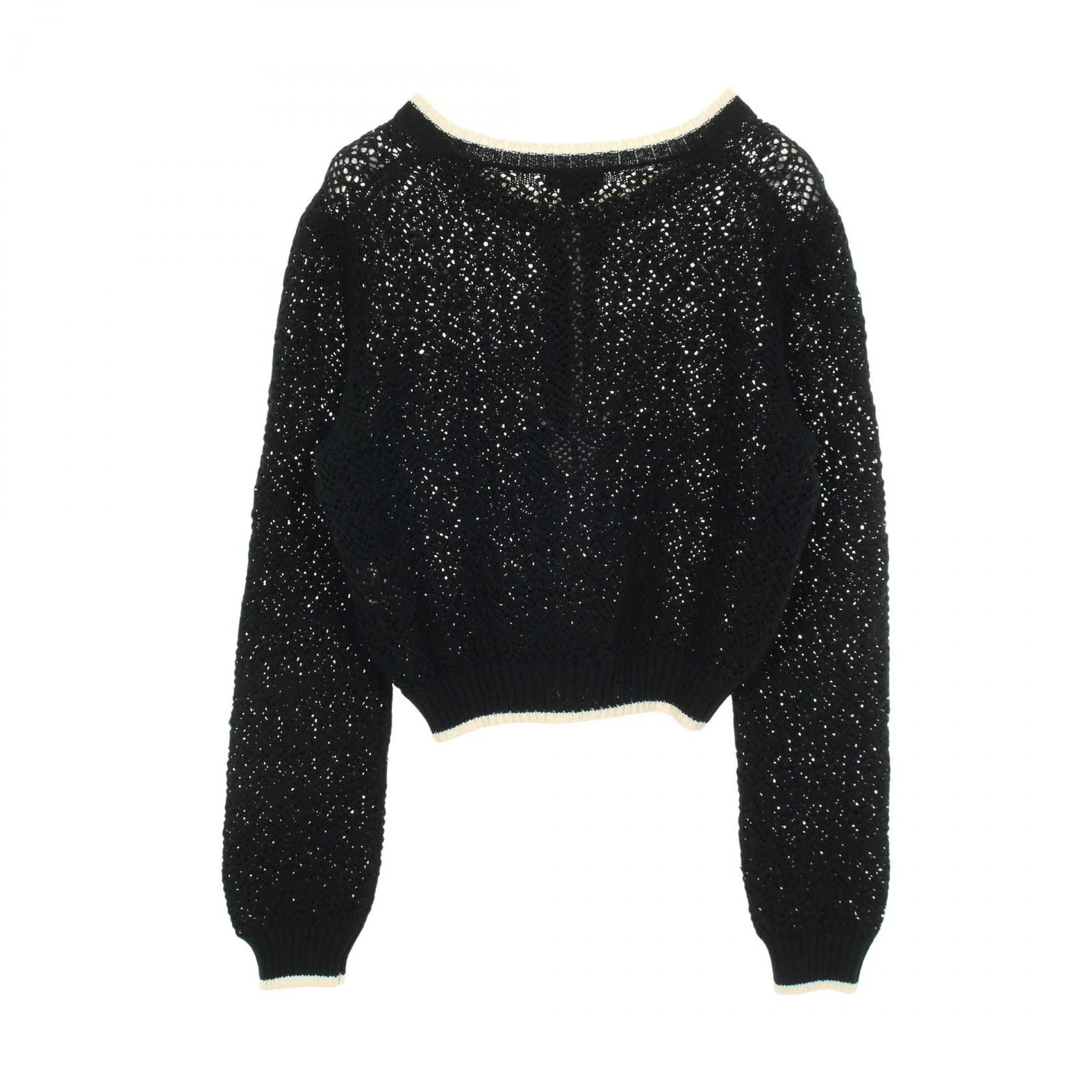 Chanel Chanel CHANEL Coco Mark Button Cotton Knit Top Textile Tops DUTY FREE for USA Size ONE SIZE - 2 Thumbnail