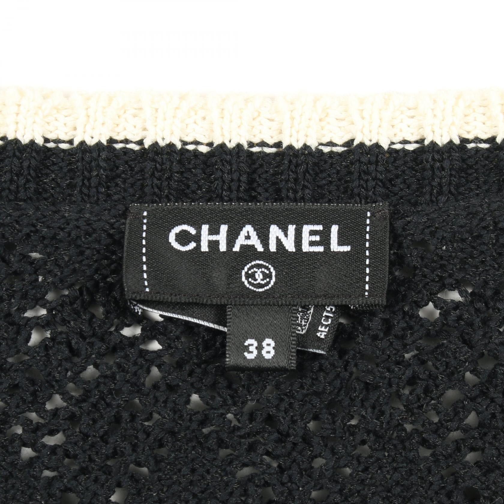 Chanel Chanel CHANEL Coco Mark Button Cotton Knit Top Textile Tops DUTY FREE for USA Size ONE SIZE - 3 Thumbnail