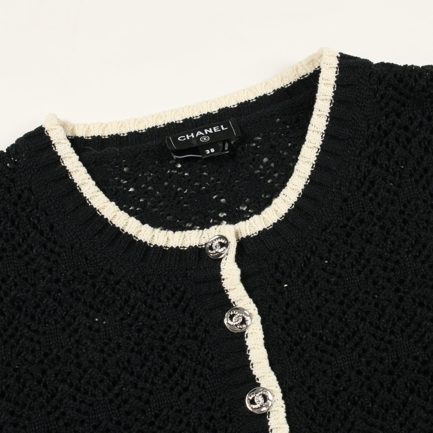 Chanel Chanel CHANEL Coco Mark Button Cotton Knit Top Textile Tops DUTY FREE for USA Size ONE SIZE - 6 Thumbnail