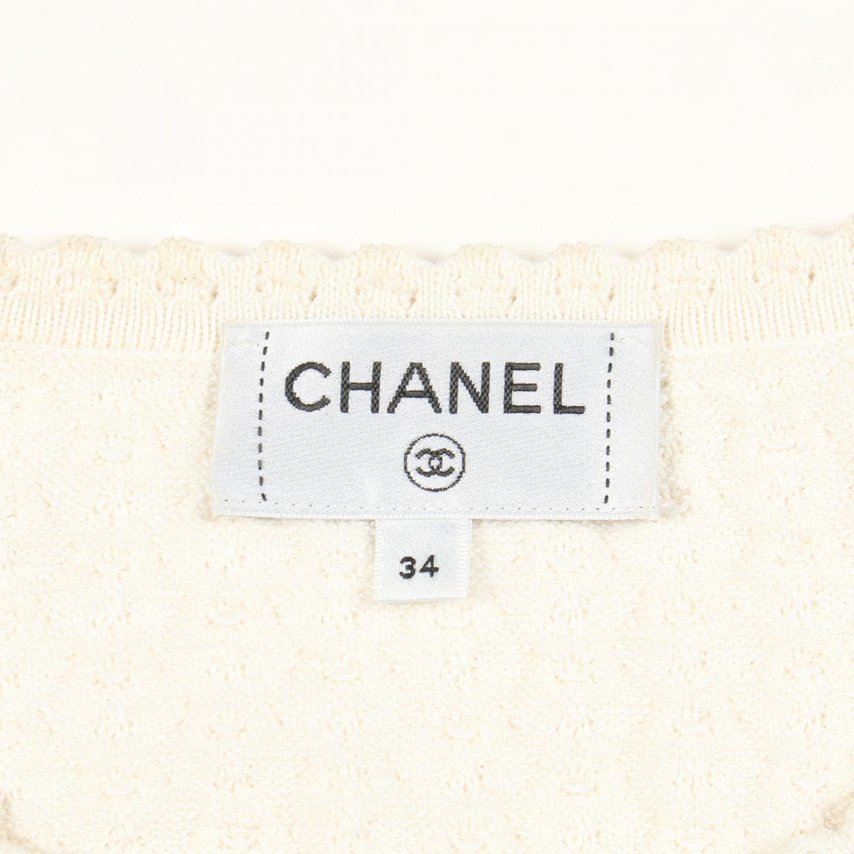 Chanel Chanel Chanel Knit Cardigan Textile Tops P79207K11420 DUTY FREE for USA Size ONE SIZE - 3 Thumbnail