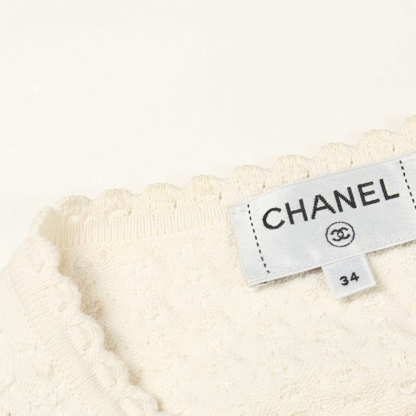 Chanel Chanel Chanel Knit Cardigan Textile Tops P79207K11420 DUTY FREE for USA Size ONE SIZE - 7 Thumbnail