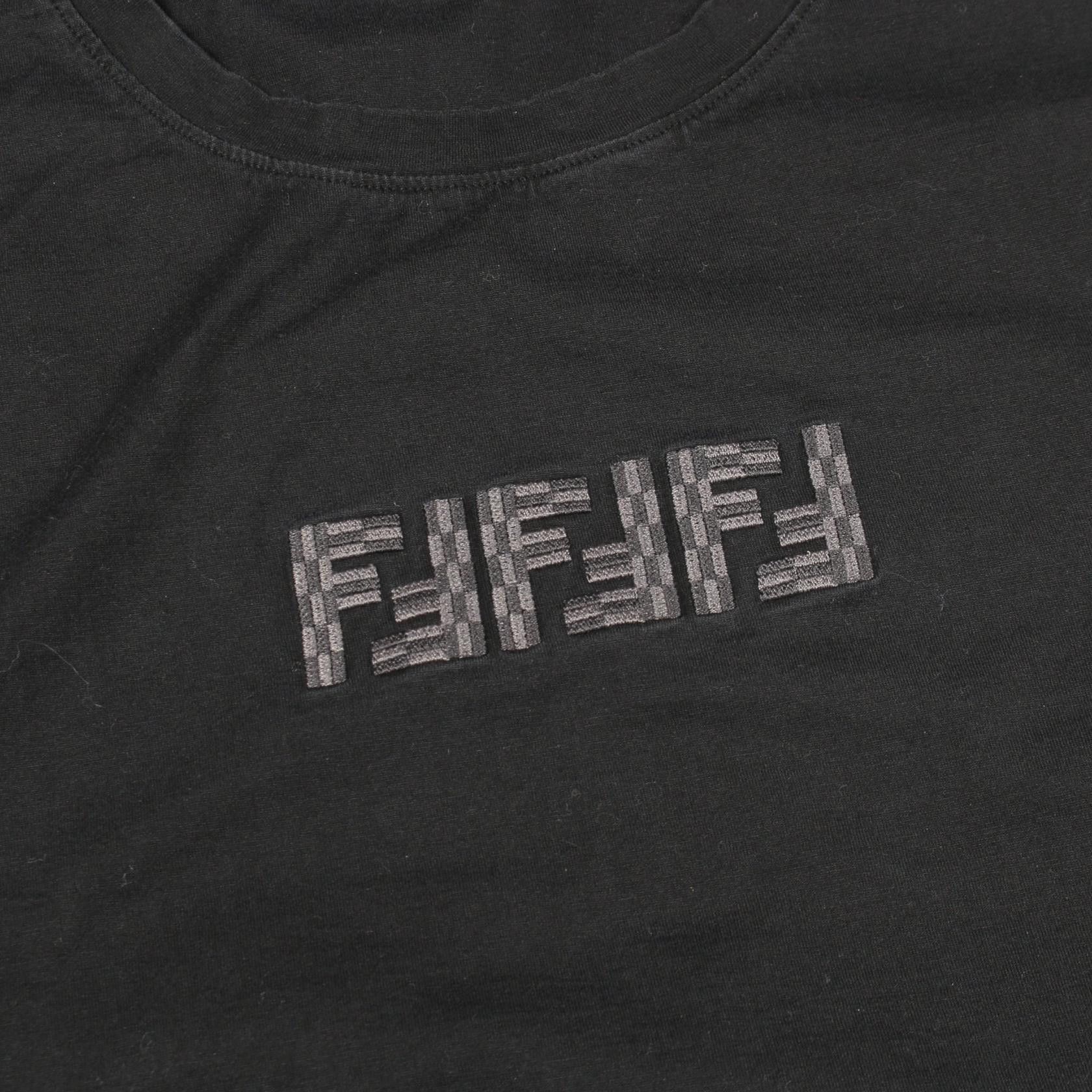Fendi Fendi Fendi FF Labyrinth Embroidery Cotton T Shirt Textile T-Shirts FY1319ASE7 DUTY FREE for USA Size ONE SIZE - 9 Thumbnail