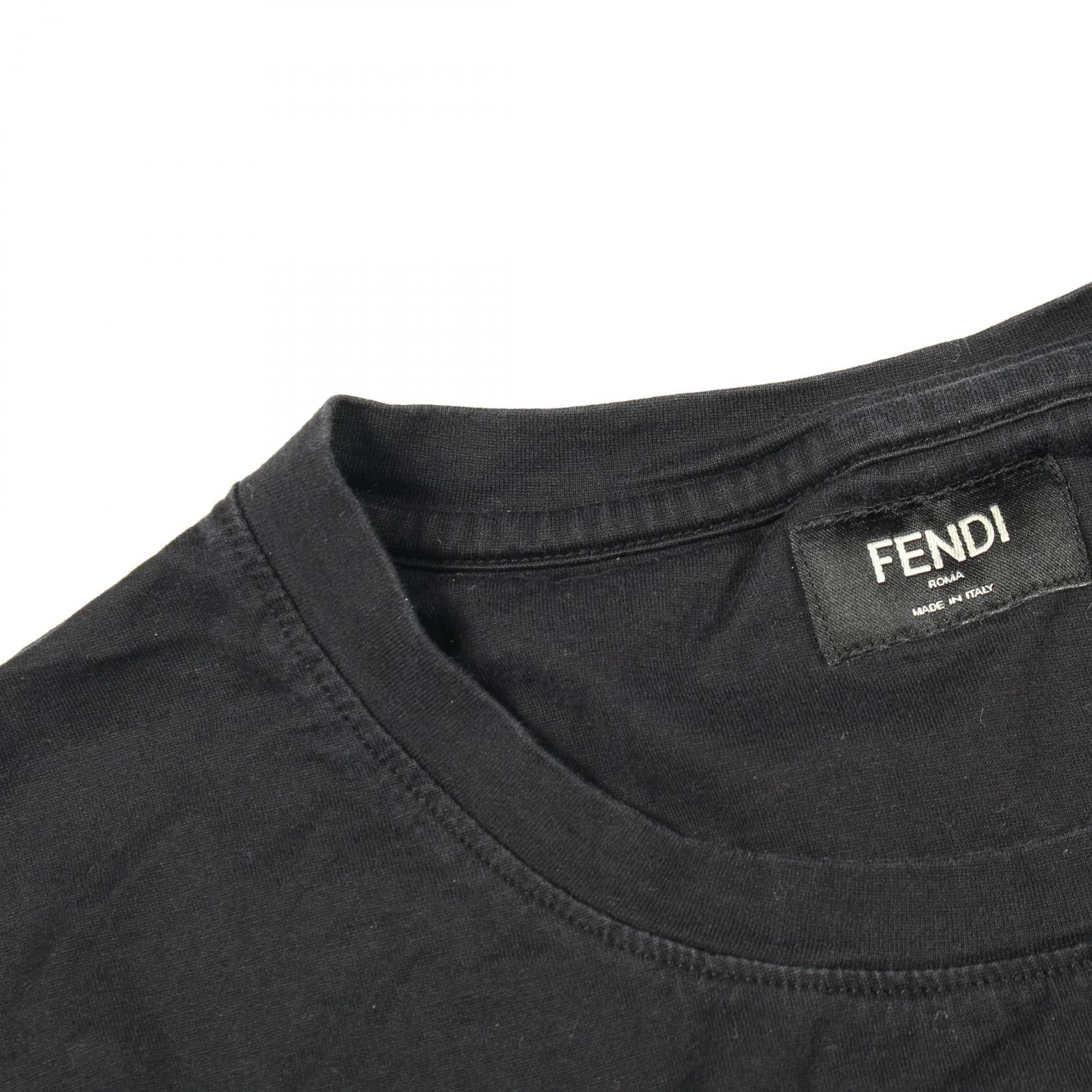 Fendi Fendi Fendi FF Labyrinth Embroidery Cotton T Shirt Textile T-Shirts FY1319ASE7 DUTY FREE for USA Size ONE SIZE - 6 Thumbnail