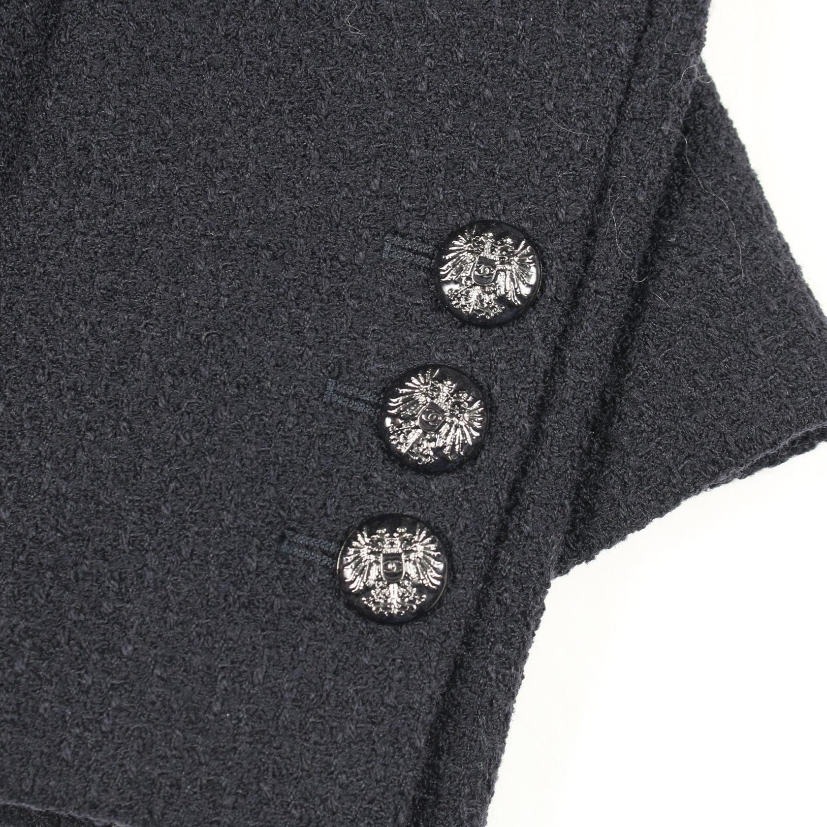 Chanel Chanel Chanel Coco Mark Button Tweed Wool Jacket Textile Outerwear DUTY FREE for USA Size ONE SIZE - 9 Thumbnail