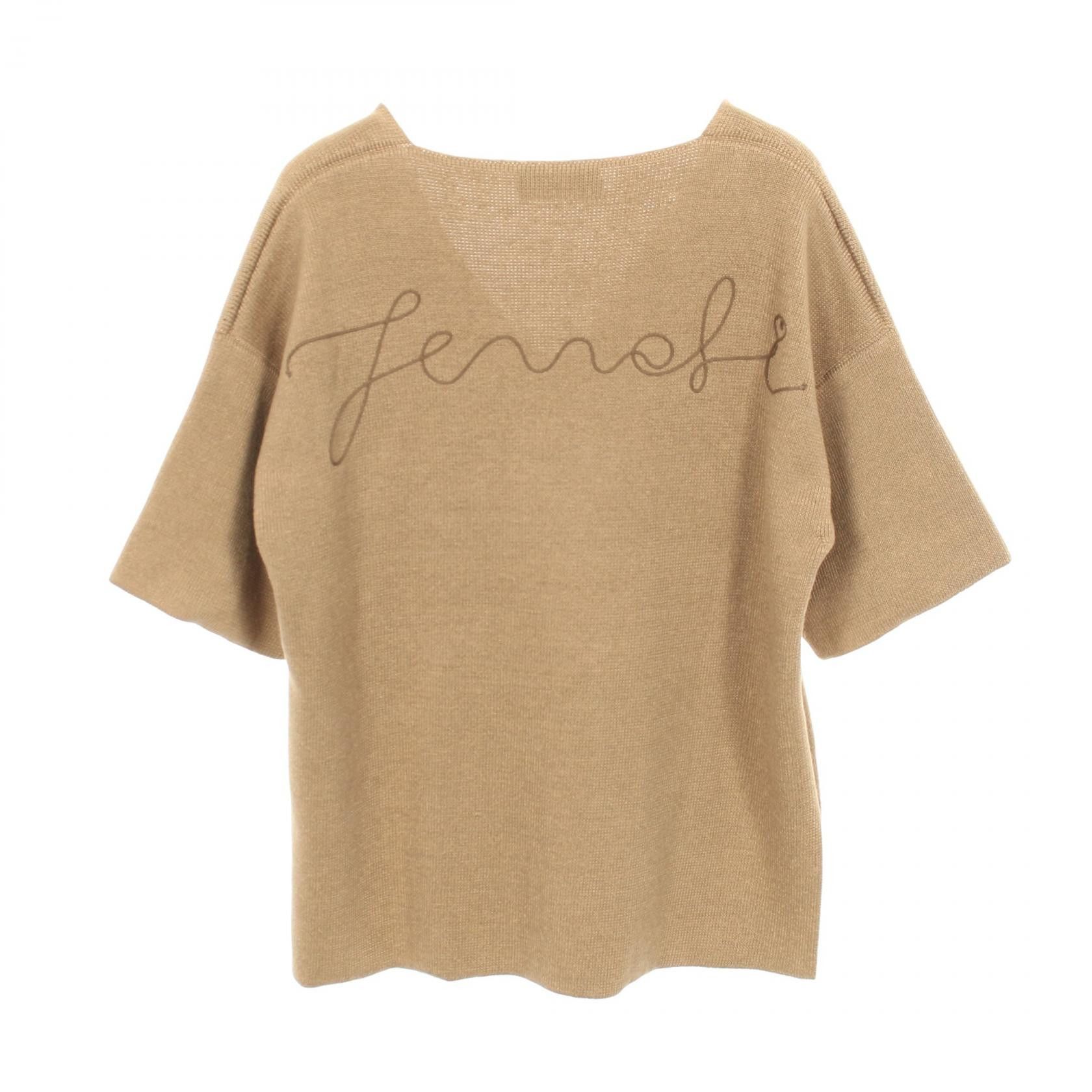 Fendi Fendi Fendi Silk Cotton Knit Top Textile Tops FZD45AUIO DUTY FREE for USA Size ONE SIZE - 2 Thumbnail