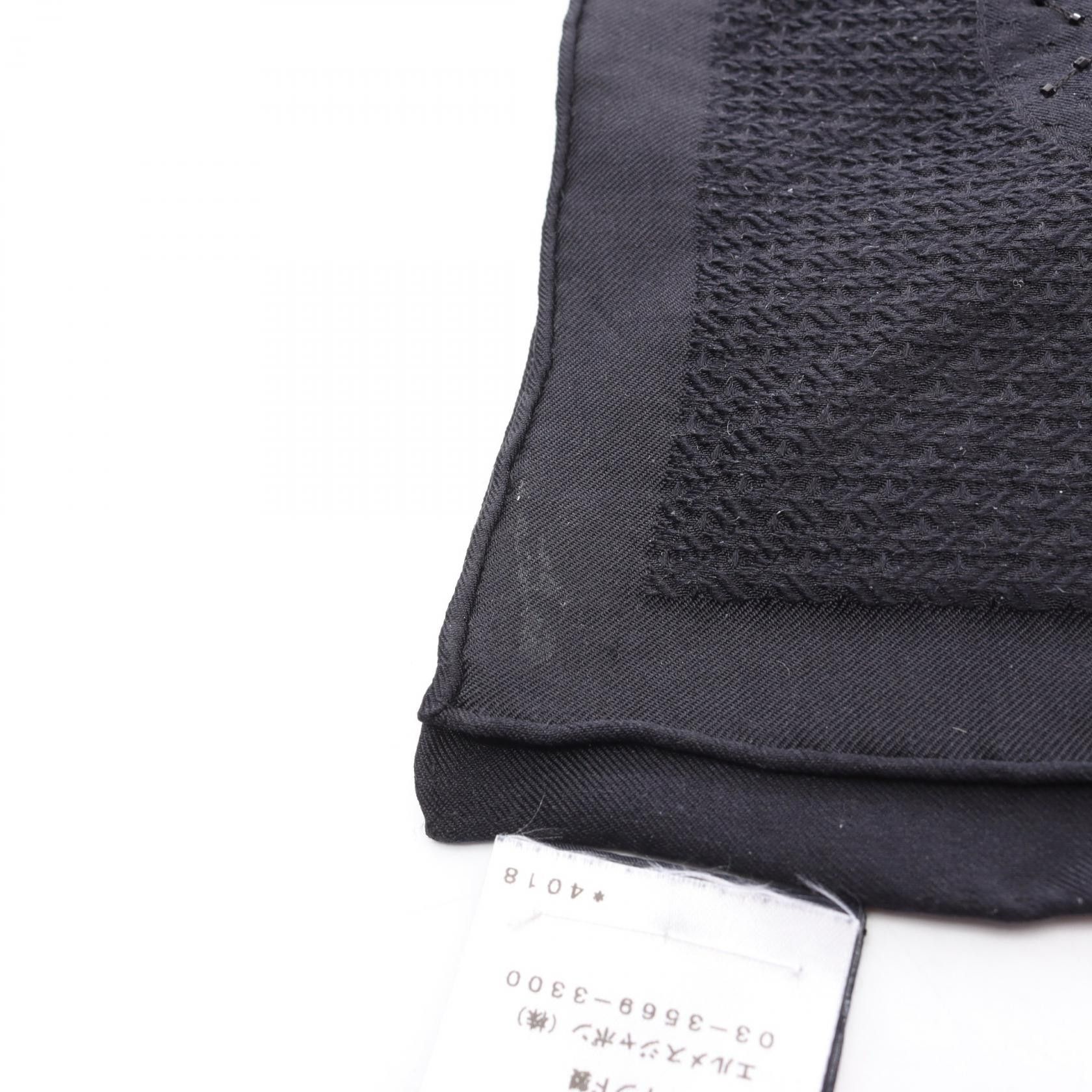 Hermes Hermes Hermes Coaching Perles Bleu Noir Silk Stole Textile Shawl DUTY FREE for USA Size ONE SIZE - 6 Thumbnail