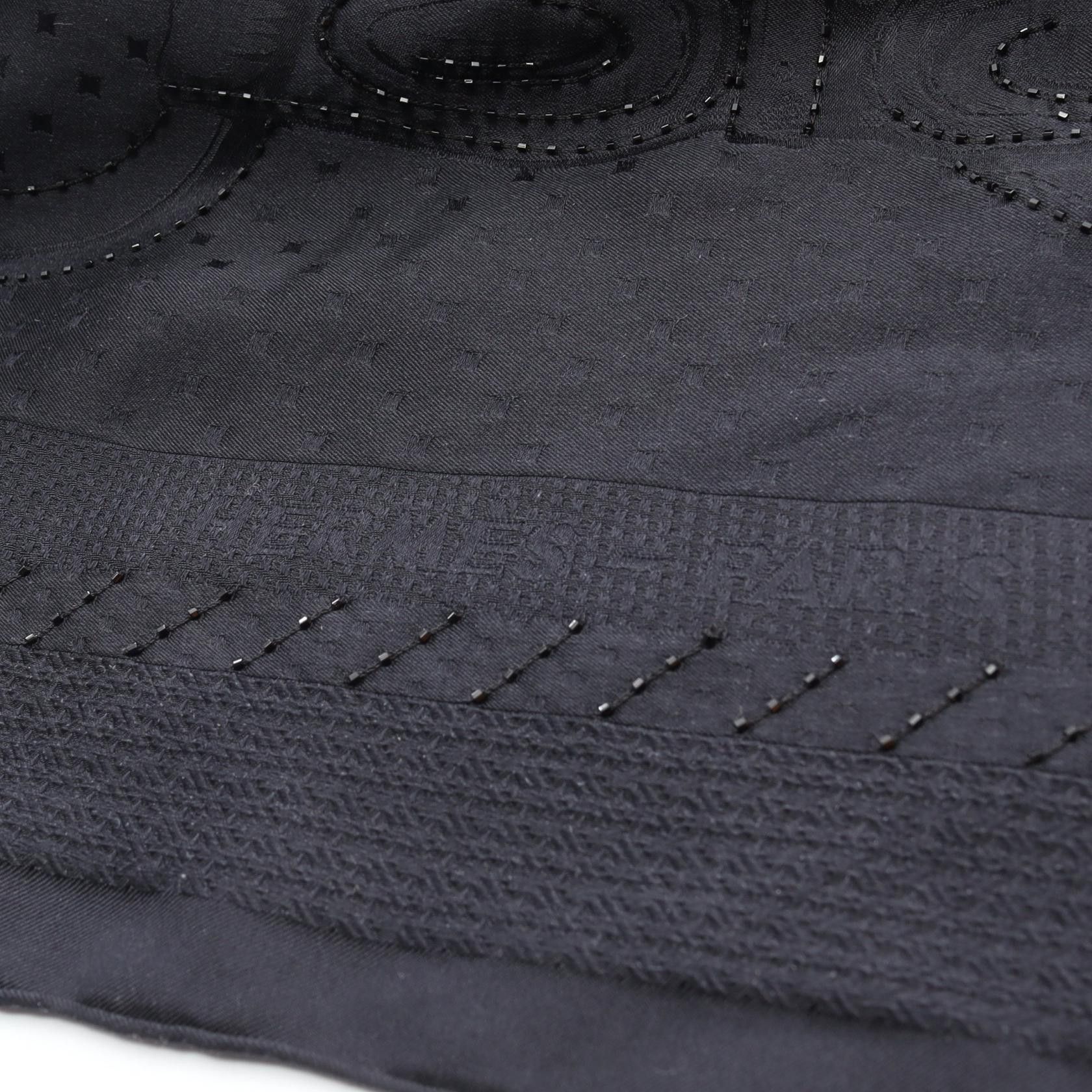 Hermes Hermes Hermes Coaching Perles Bleu Noir Silk Stole Textile Shawl DUTY FREE for USA Size ONE SIZE - 2 Thumbnail