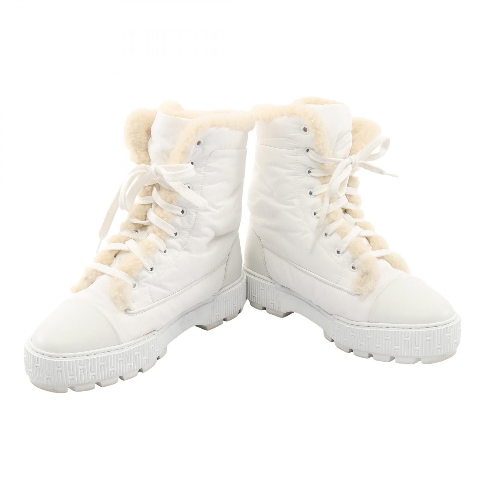 Hermes Hermes Hermes Fresh Fabric Boots Textile Shoes DUTY FREE for USA Size ONE SIZE - 3 Thumbnail