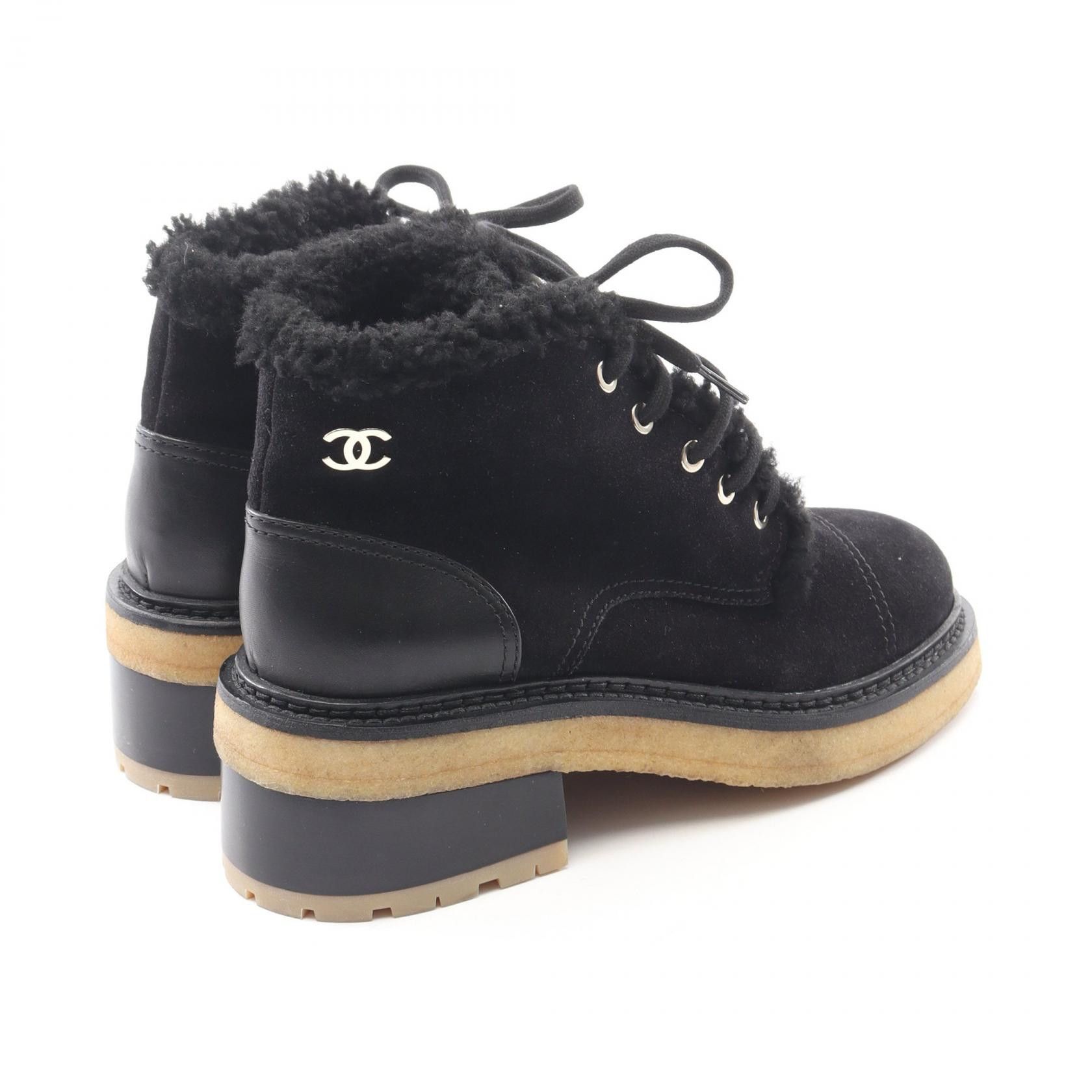 Chanel Chanel Chanel Coco Mark Suede Leather Boots Leather Shoes DUTY FREE for USA Size ONE SIZE - 2 Thumbnail