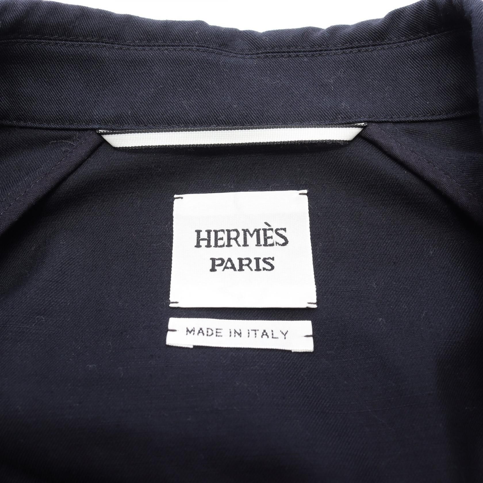Hermes Hermes Hermes Smocking Cotton Jacket Textile Outerwear DUTY FREE for USA Size ONE SIZE - 3 Thumbnail