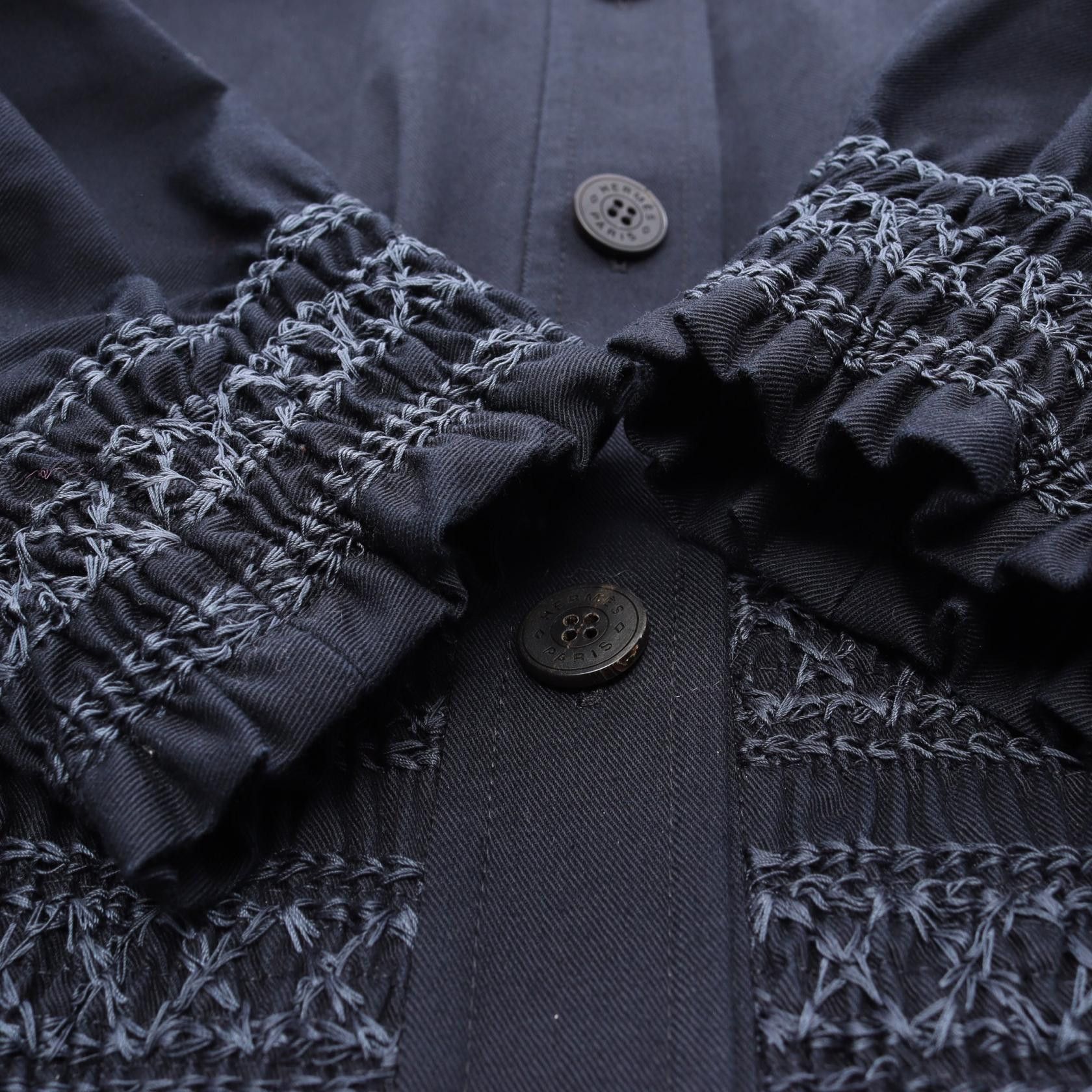 Hermes Hermes Hermes Smocking Cotton Jacket Textile Outerwear DUTY FREE for USA Size ONE SIZE - 6 Thumbnail
