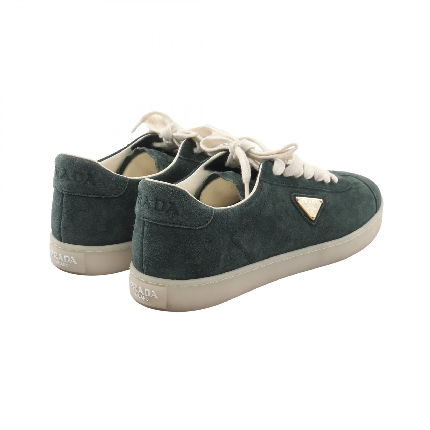 Prada Prada Prada Triangle Logo Suede Sneakers Leather Shoes DUTY FREE for USA Size ONE SIZE - 2 Thumbnail