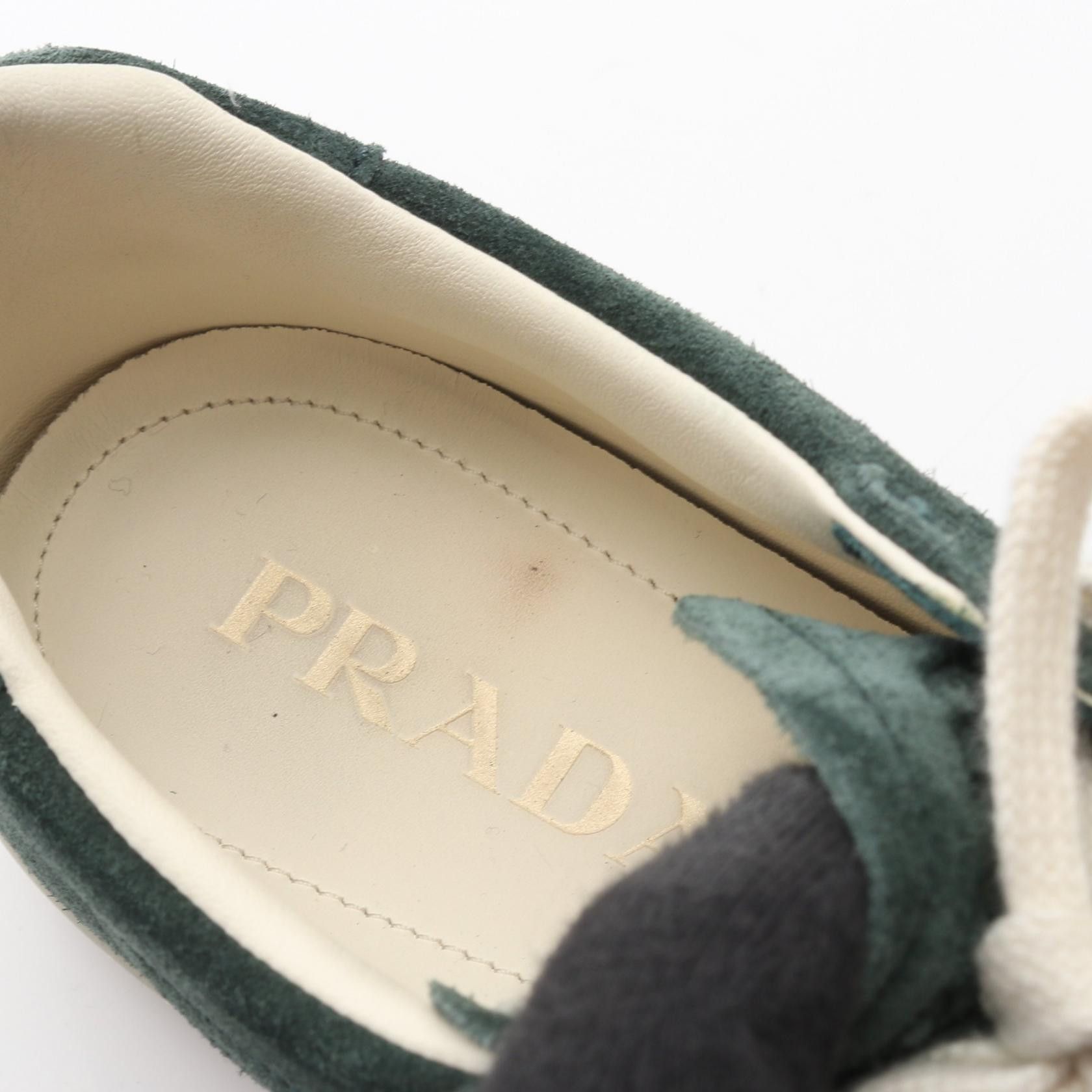Prada Prada Prada Triangle Logo Suede Sneakers Leather Shoes DUTY FREE for USA Size ONE SIZE - 7 Thumbnail