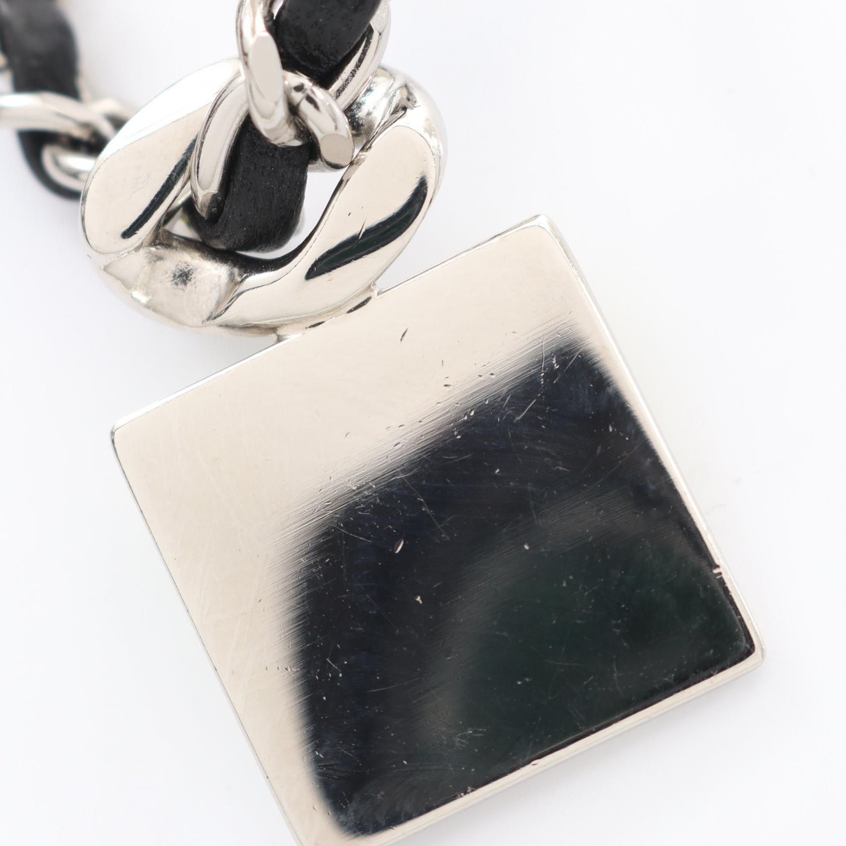 Chanel Chanel CHANEL Coco Mark Leather Stainless Steel Necklace Leather Necklace DUTY FREE for USA Size ONE SIZE - 8 Thumbnail