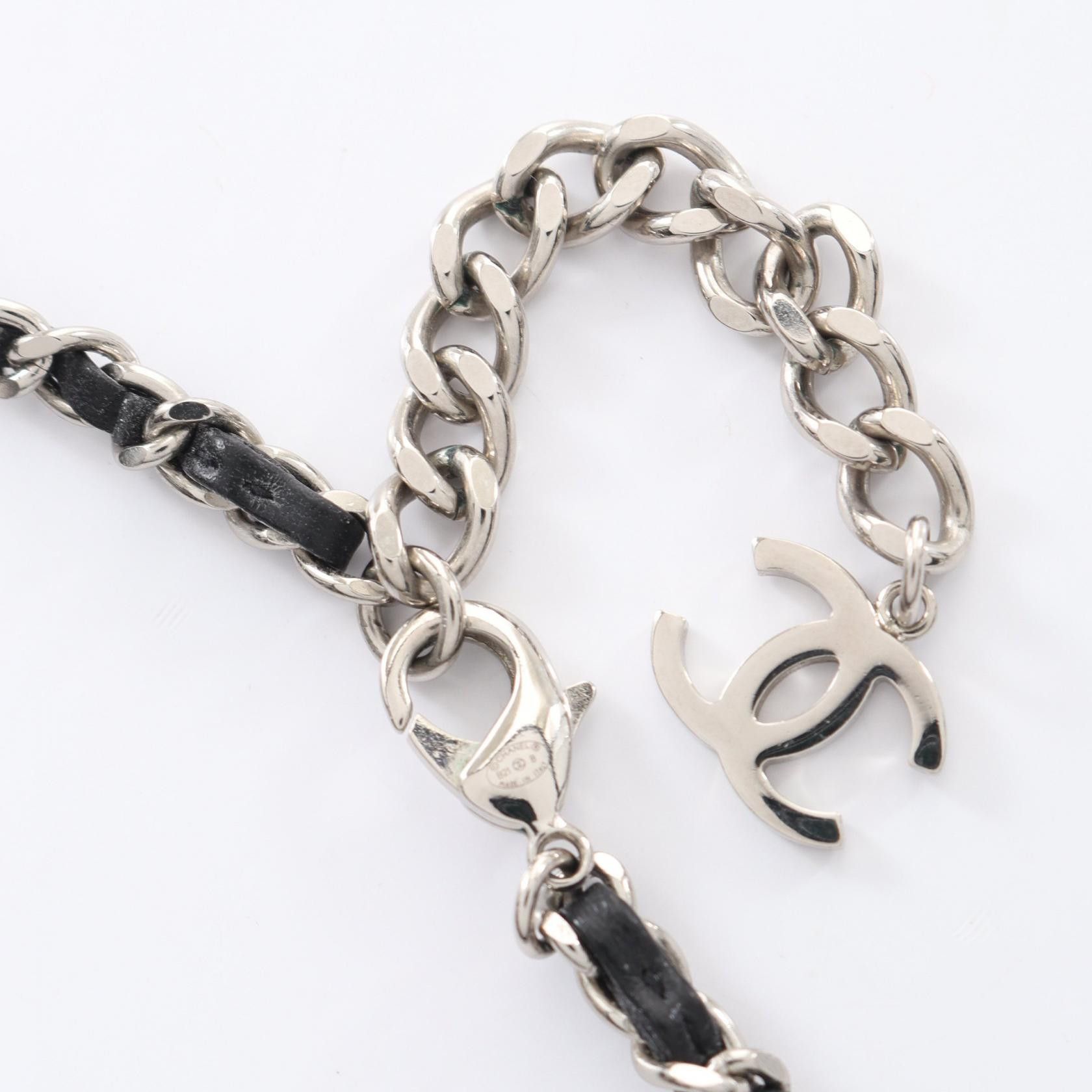 Chanel Chanel CHANEL Coco Mark Leather Stainless Steel Necklace Leather Necklace DUTY FREE for USA Size ONE SIZE - 4 Thumbnail