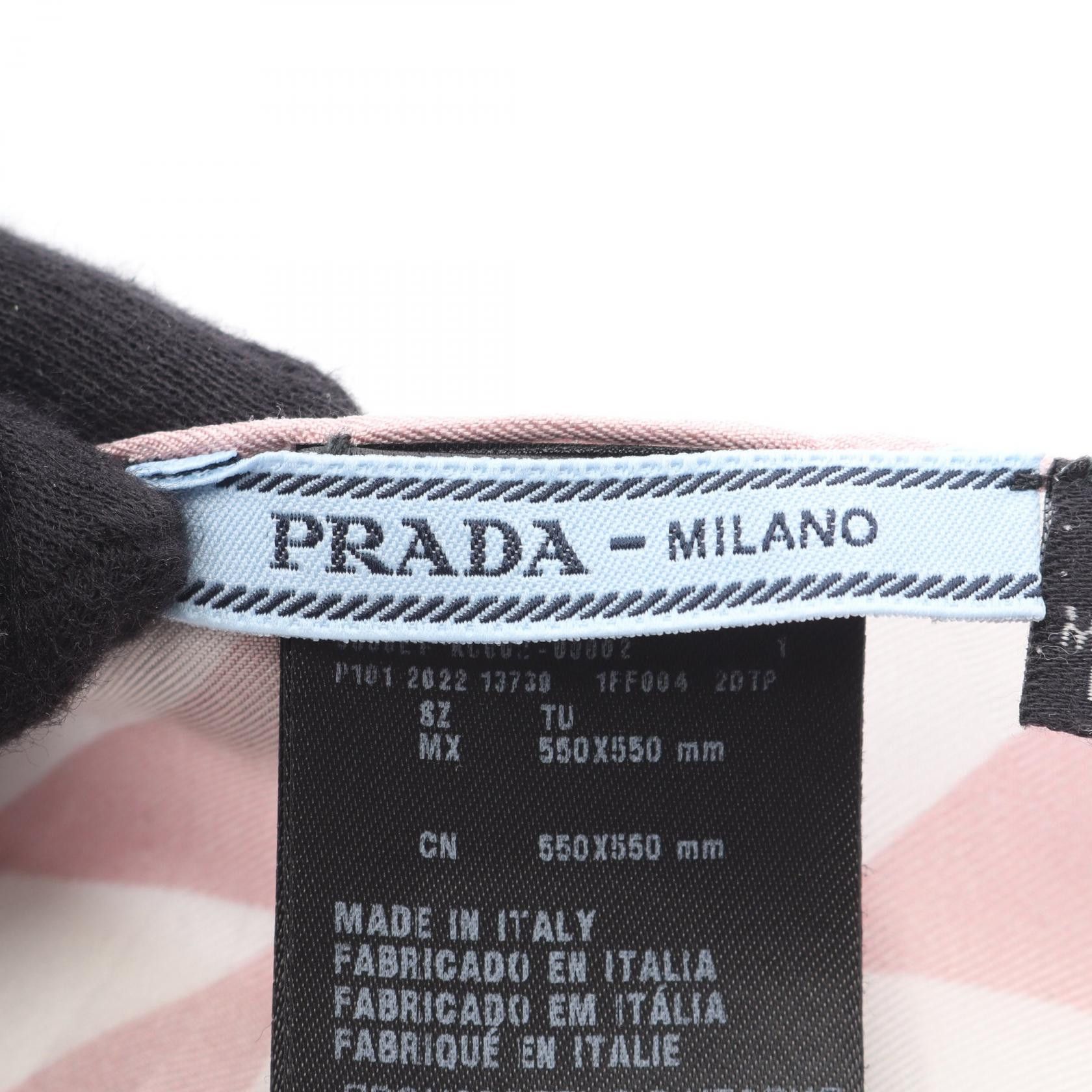 Prada Prada Prada Silk Scarf Textile Scarf 1FF004 DUTY FREE for USA Size ONE SIZE - 2 Thumbnail