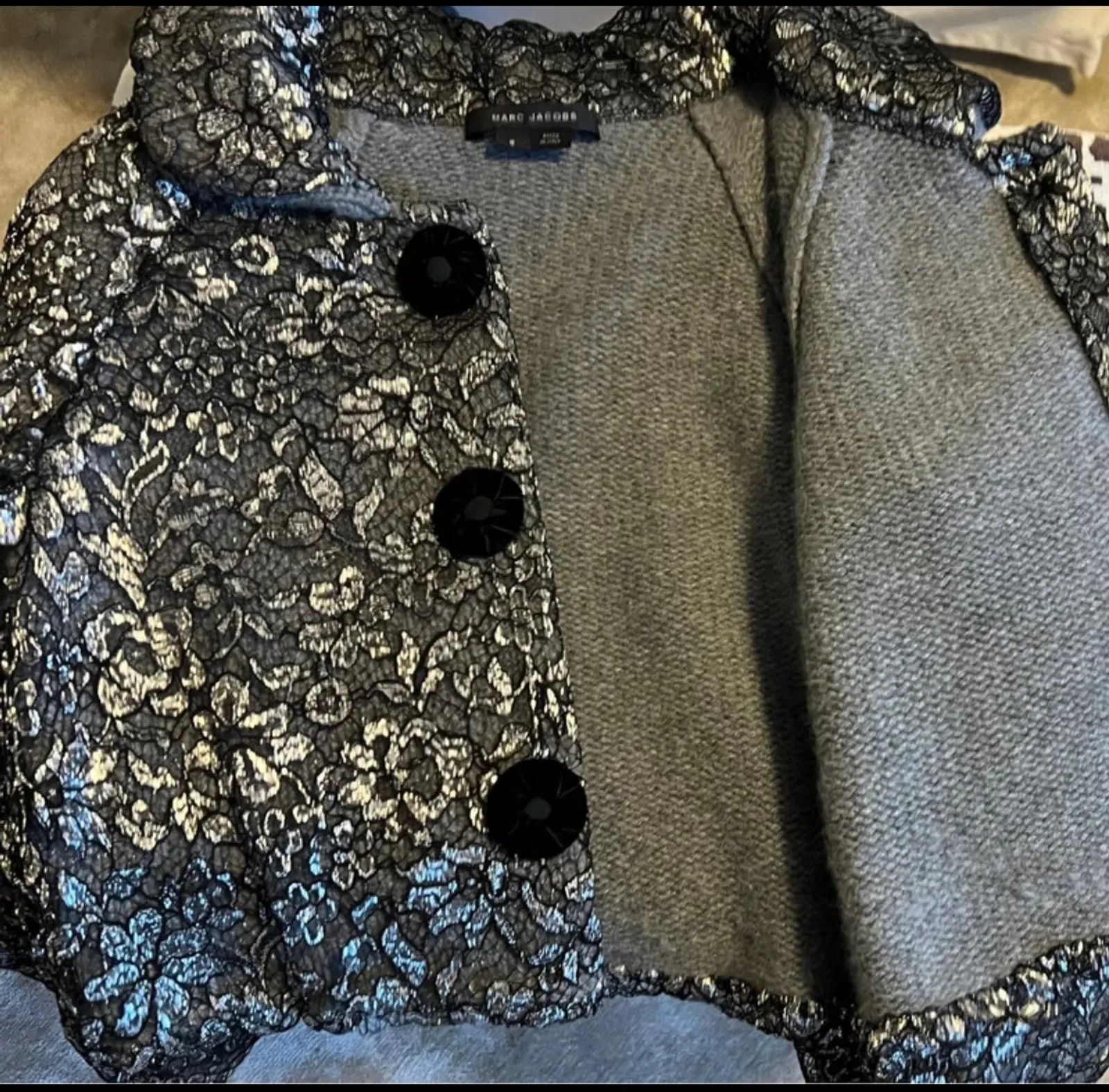 Marc Jacobs Marc Jacobs MARC JACOBS LACE OVERLAY JACKET Blazer Size S / US 4 / IT 40 - 4 Thumbnail