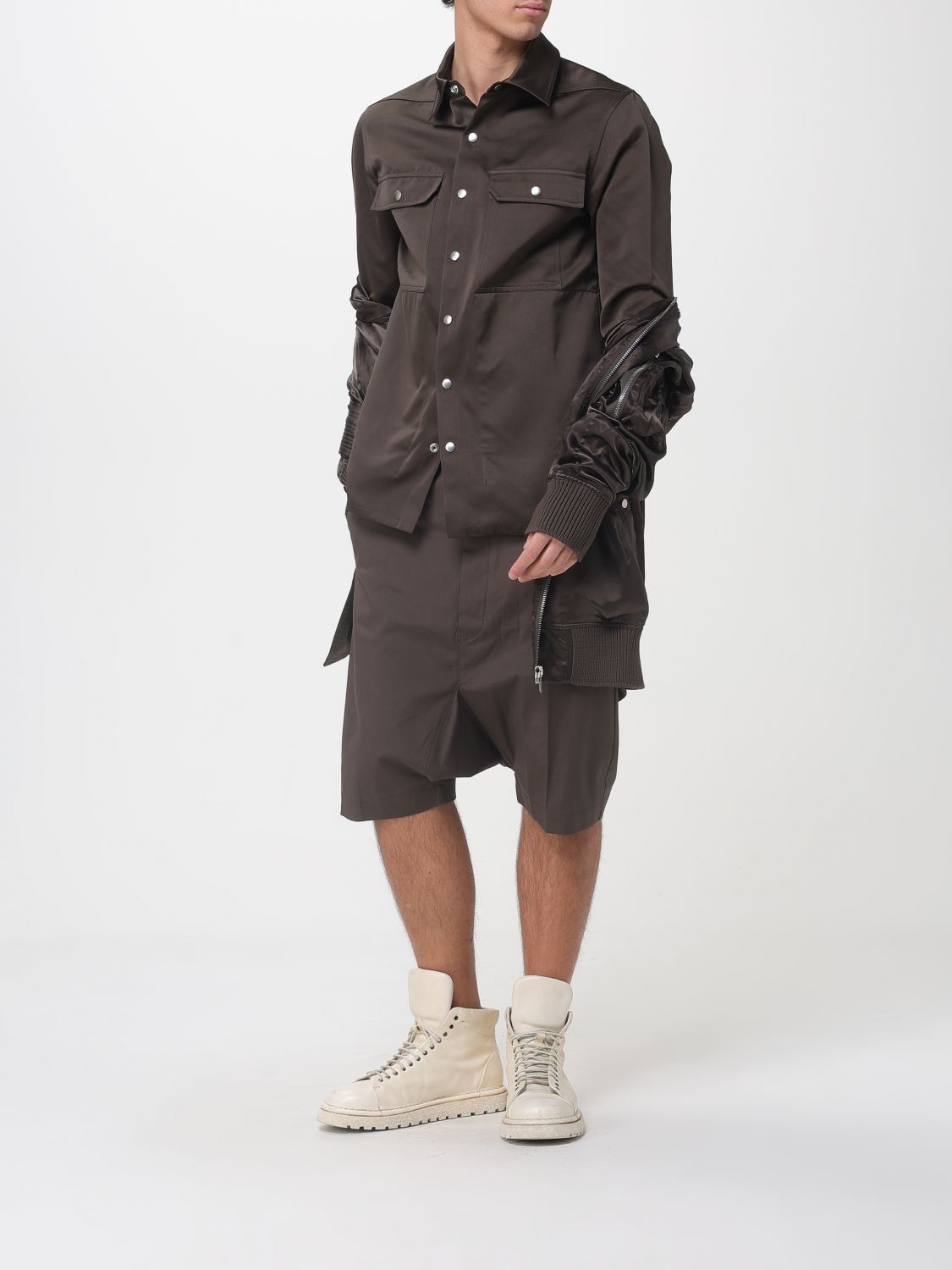 Rick Owens Rick Owens Shirt Men Brown Size US M / EU 48-50 / 2 - 2 Thumbnail