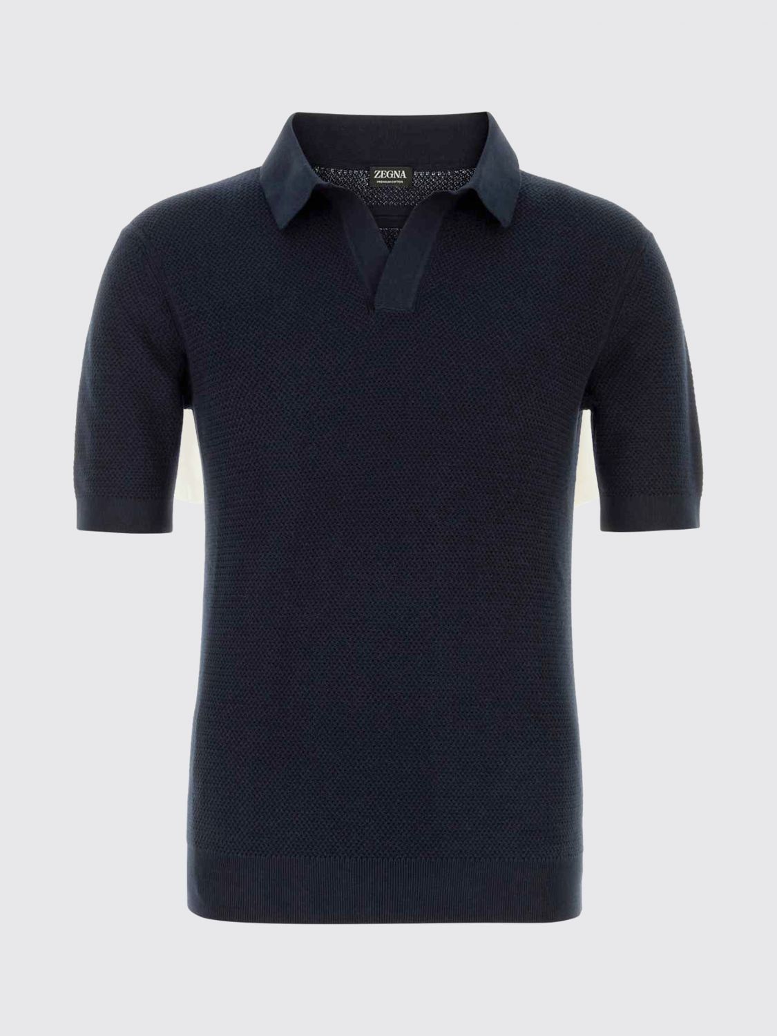 Ermenegildo Zegna Zegna Polo Shirt Men Blue Size US L / EU 52-54 / 3 - 2 Thumbnail