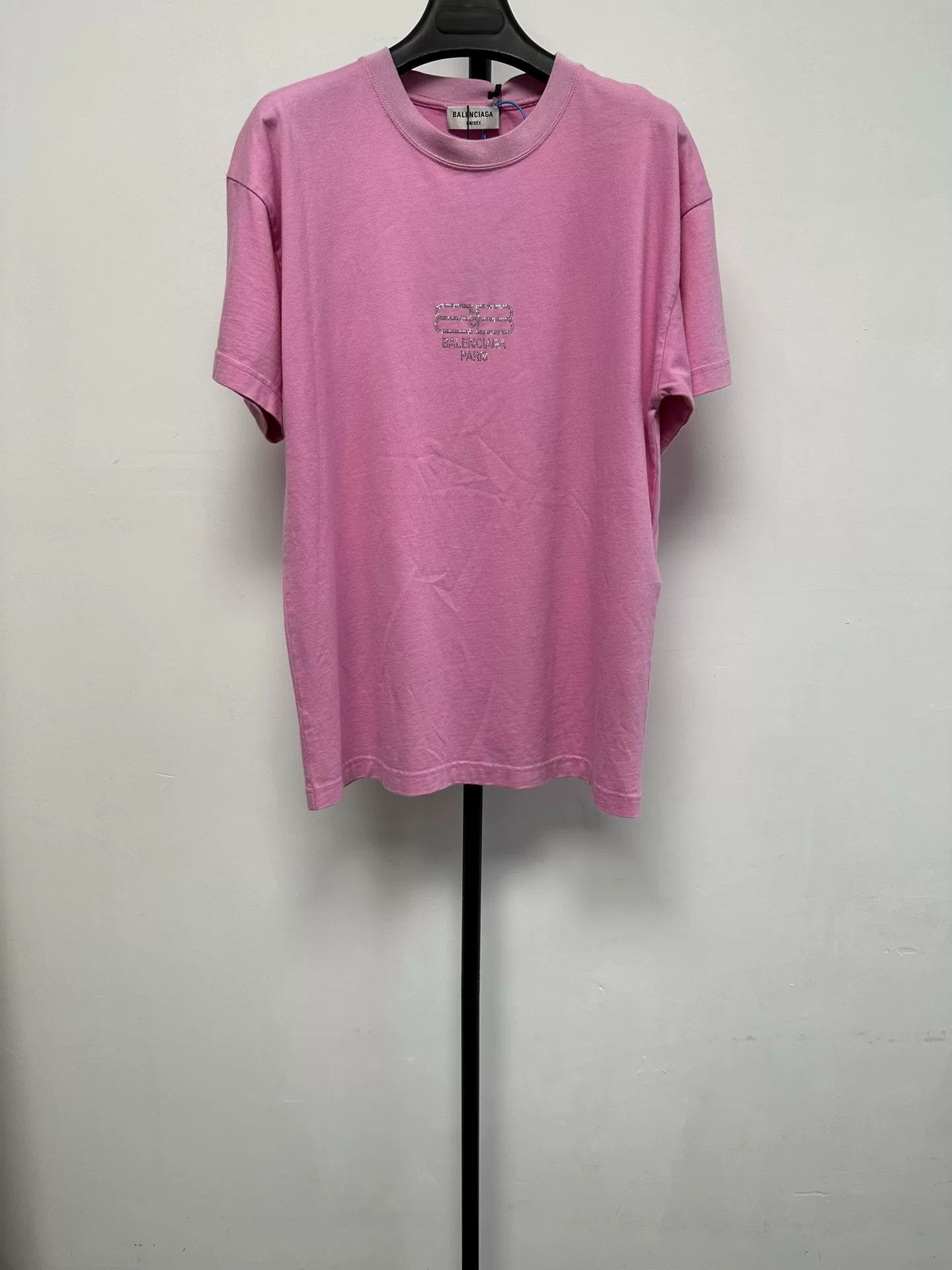 Balenciaga Balenciaga Rhinestone BB Logo T-Shirt M Size US M / EU 48-50 / 2 - 2 Thumbnail