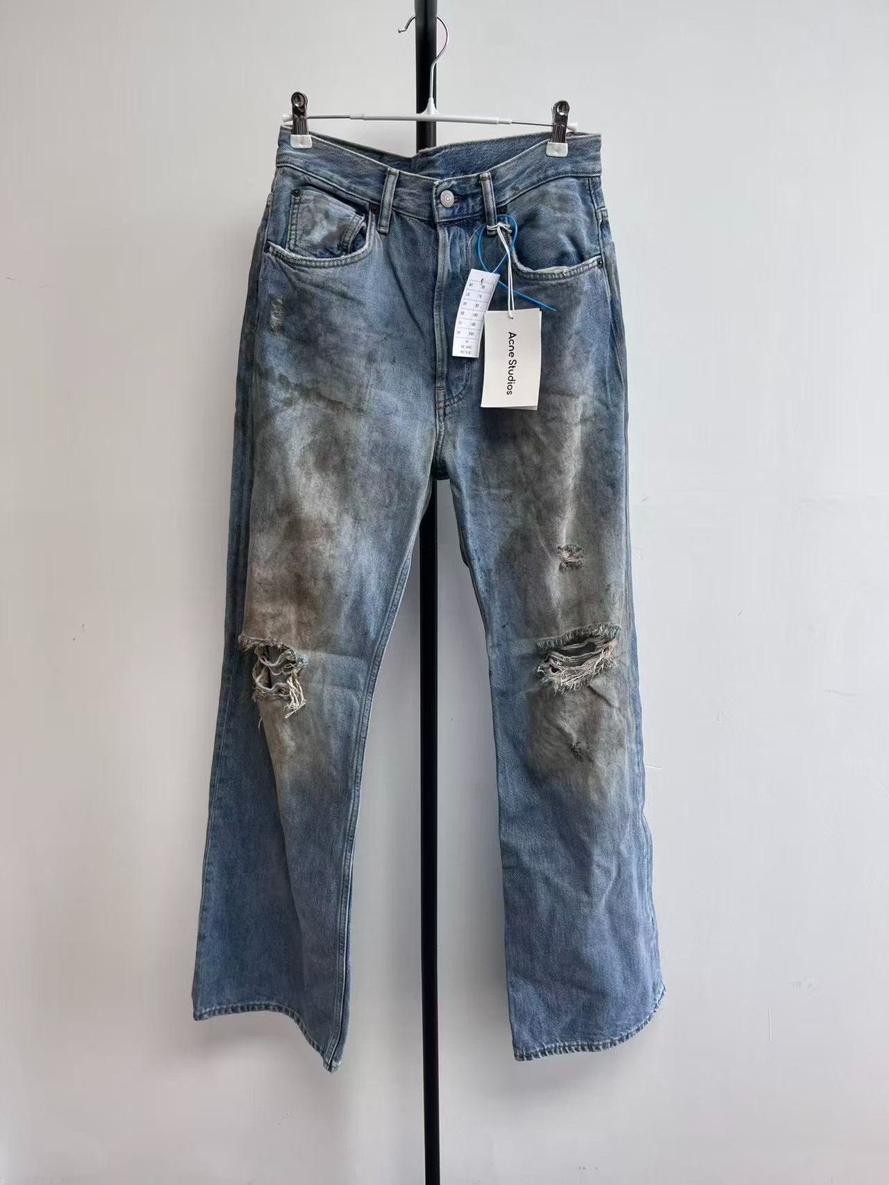 Acne Studios Acne Studios Dirty Wash Distressed Denim Jeans US 29 Size US 29 - 2 Thumbnail