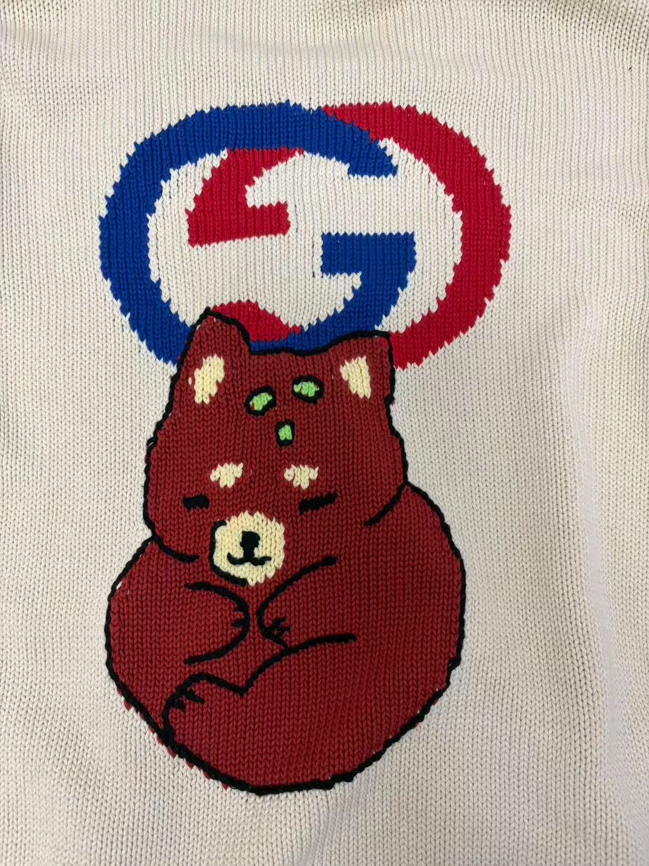 Gucci Gucci Interlocking G Bear Cotton Cardigan S Size US S / EU 44-46 / 1 - 4 Thumbnail