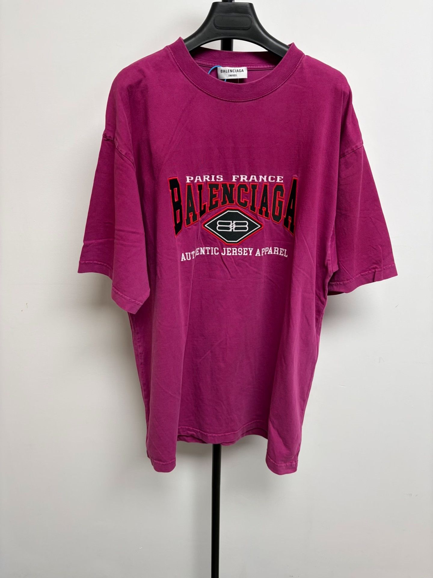 Balenciaga Balenciaga Pink Graphic Logo T-Shirt M Size US M / EU 48-50 / 2 - 2 Thumbnail