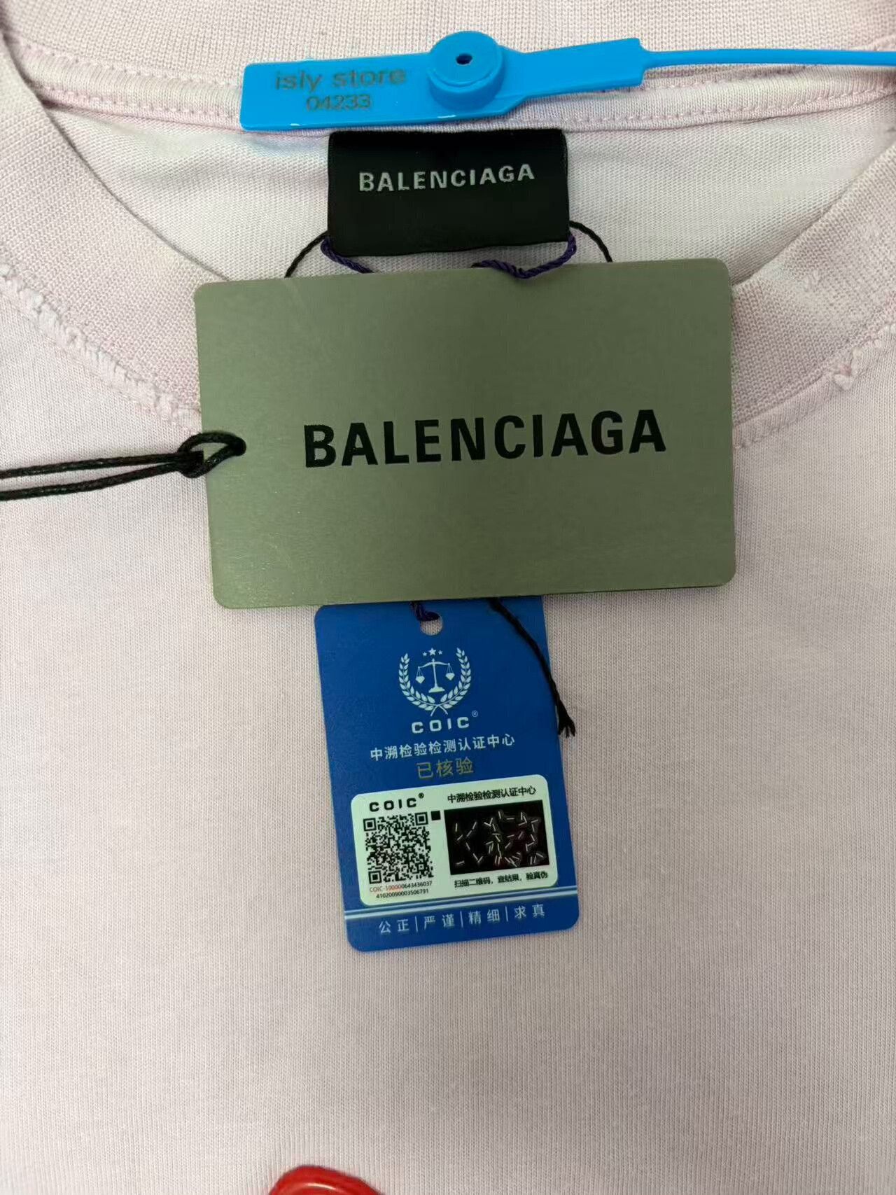 Balenciaga Balenciaga Pink Heart Short Sleeve T-Shirt XS Size XS / US 0-2 / IT 36-38 - 6 Thumbnail