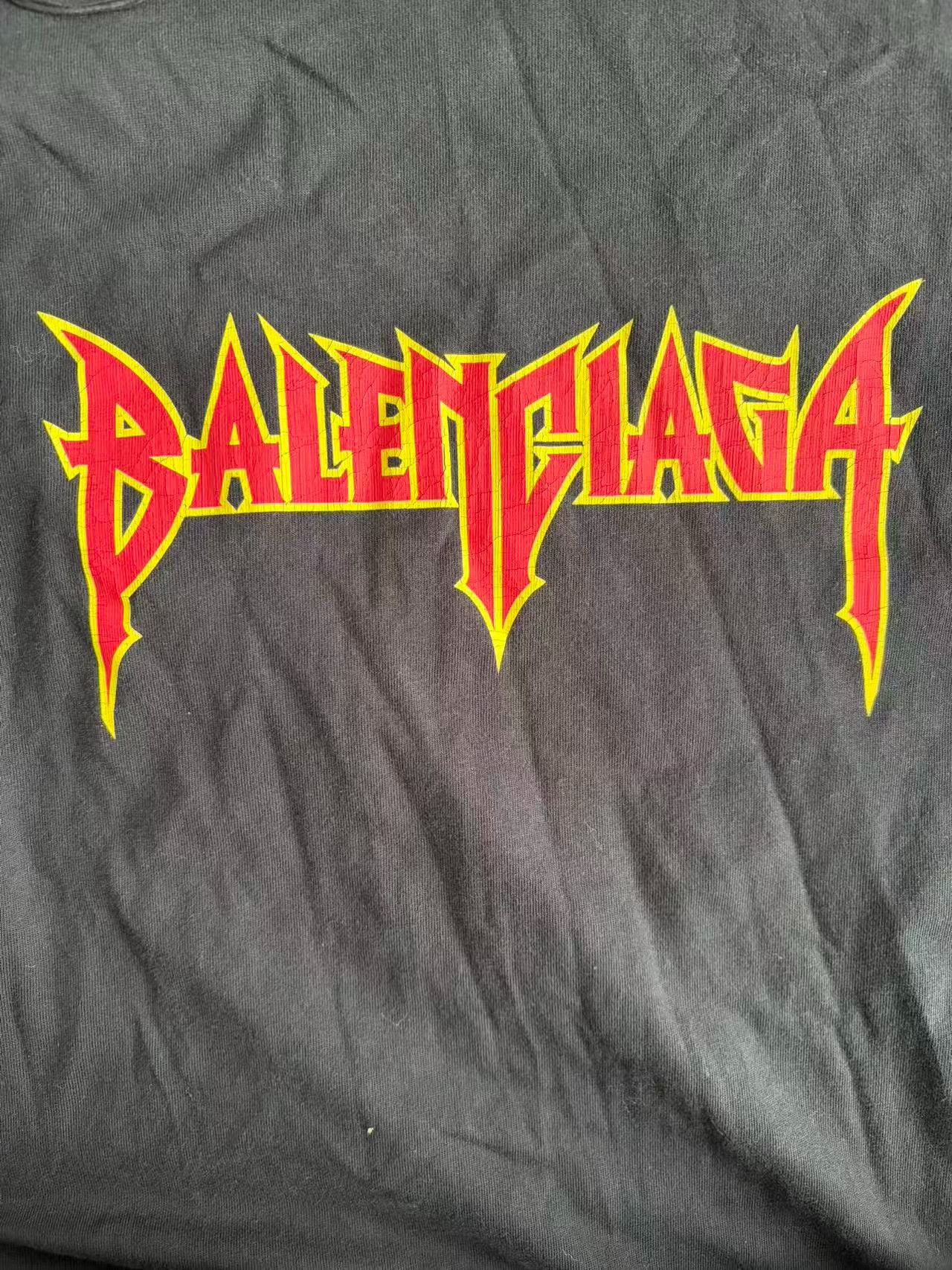 Balenciaga Balenciaga Metallica Logo Long Sleeve Tee Size 1 Size US S / EU 44-46 / 1 - 4 Thumbnail