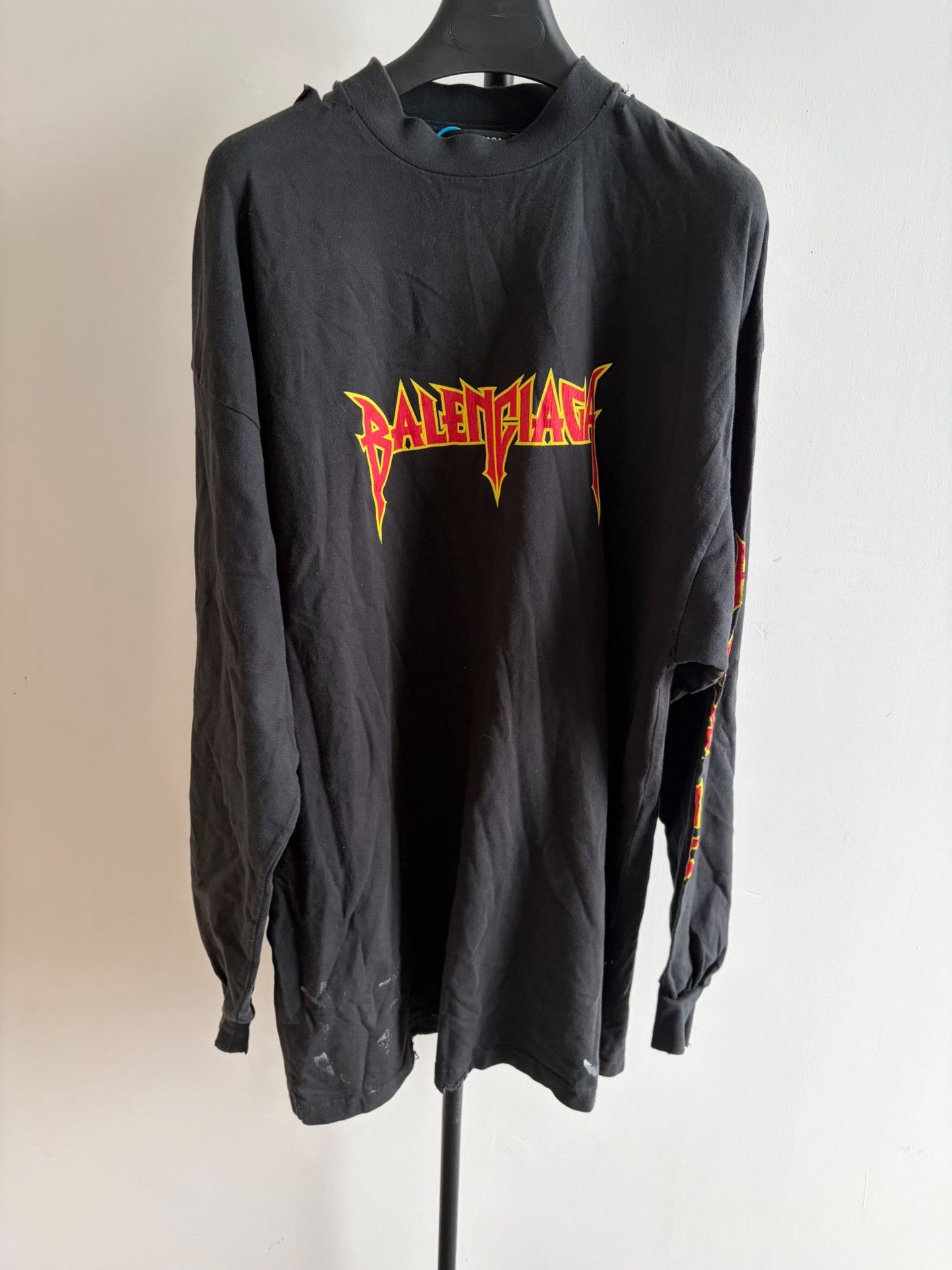 Balenciaga Balenciaga Metallica Logo Long Sleeve Tee Size 1 Size US S / EU 44-46 / 1 - 2 Thumbnail