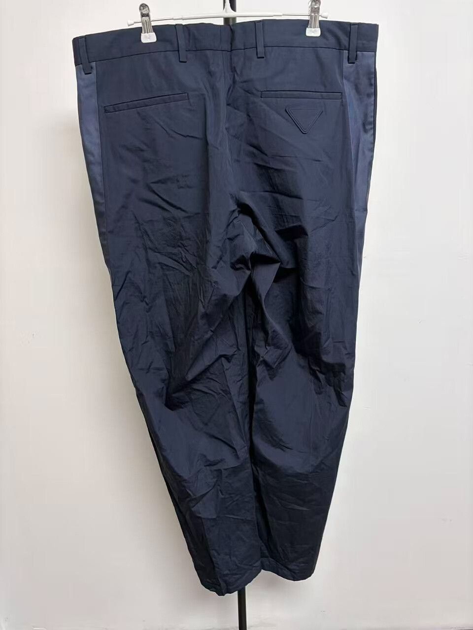 Prada Prada Blue Triangle Logo Poplin Pants 50 Size US 34 / EU 50 - 2 Thumbnail