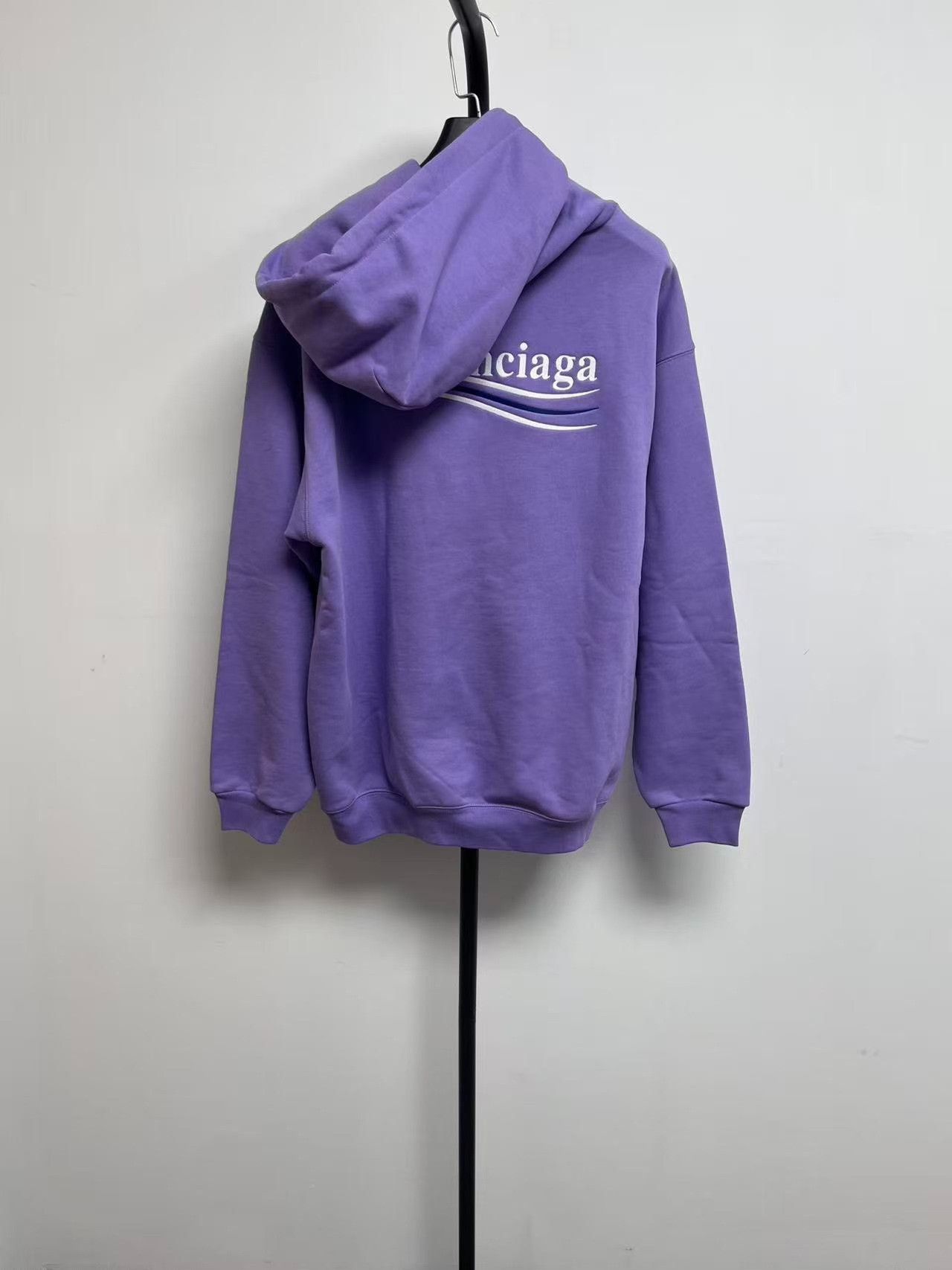 Balenciaga Balenciaga Logo Embroidered Purple Hoodie XS Size XS / US 0-2 / IT 36-38 - 3 Thumbnail