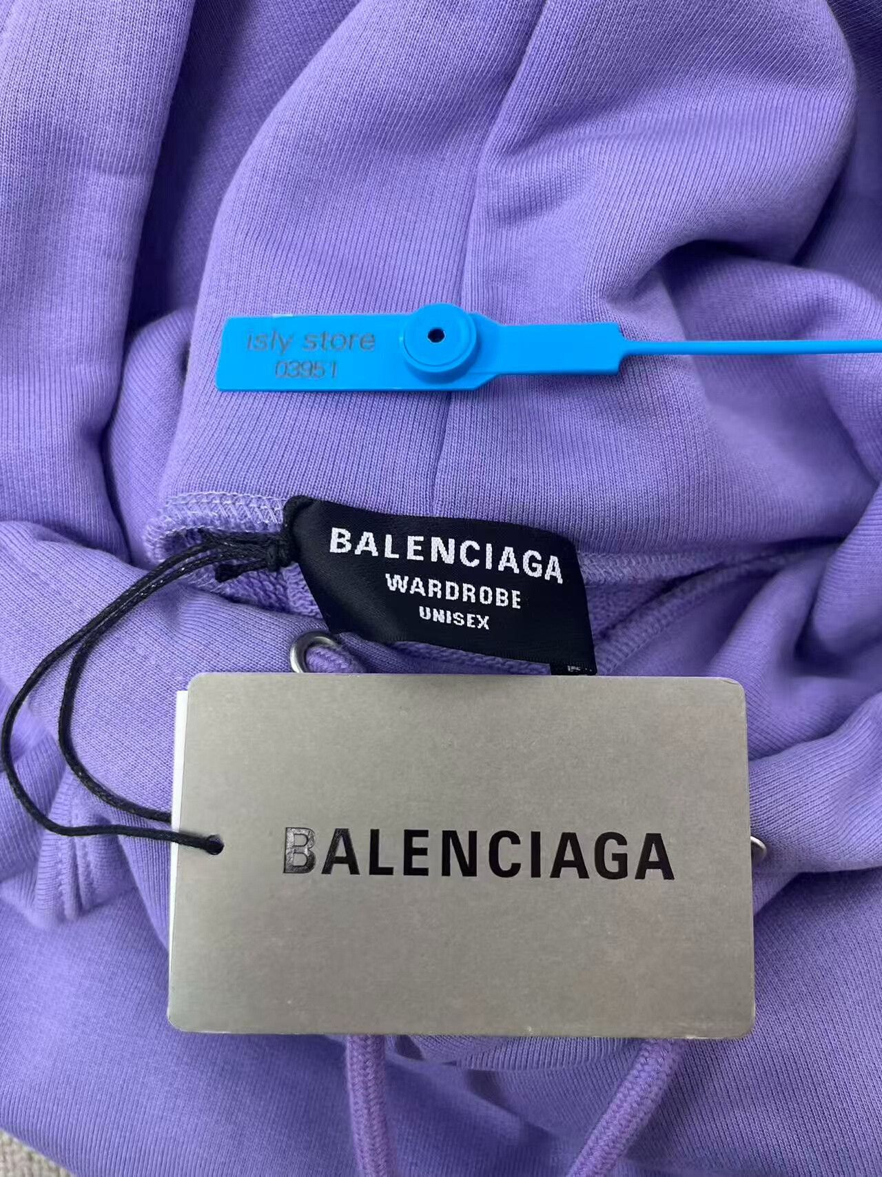 Balenciaga Balenciaga Logo Embroidered Purple Hoodie XS Size XS / US 0-2 / IT 36-38 - 6 Thumbnail