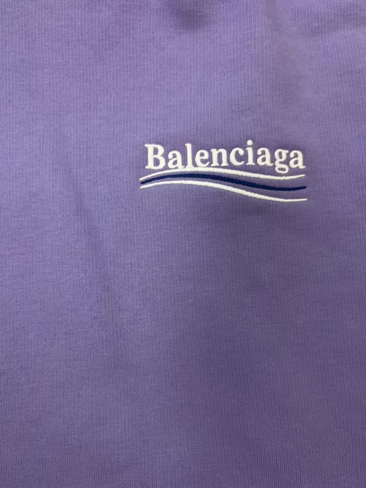 Balenciaga Balenciaga Logo Embroidered Purple Hoodie XS Size XS / US 0-2 / IT 36-38 - 4 Thumbnail