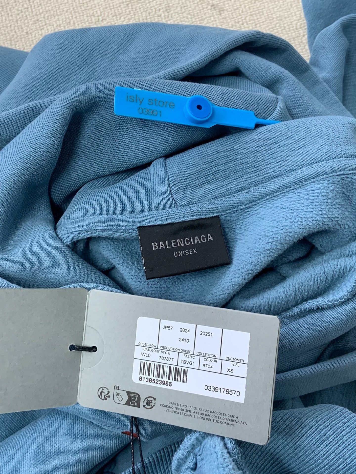 Balenciaga Balenciaga Caution Tape Logo Hoodie XS Size US XS / EU 42 / 0 - 6 Thumbnail