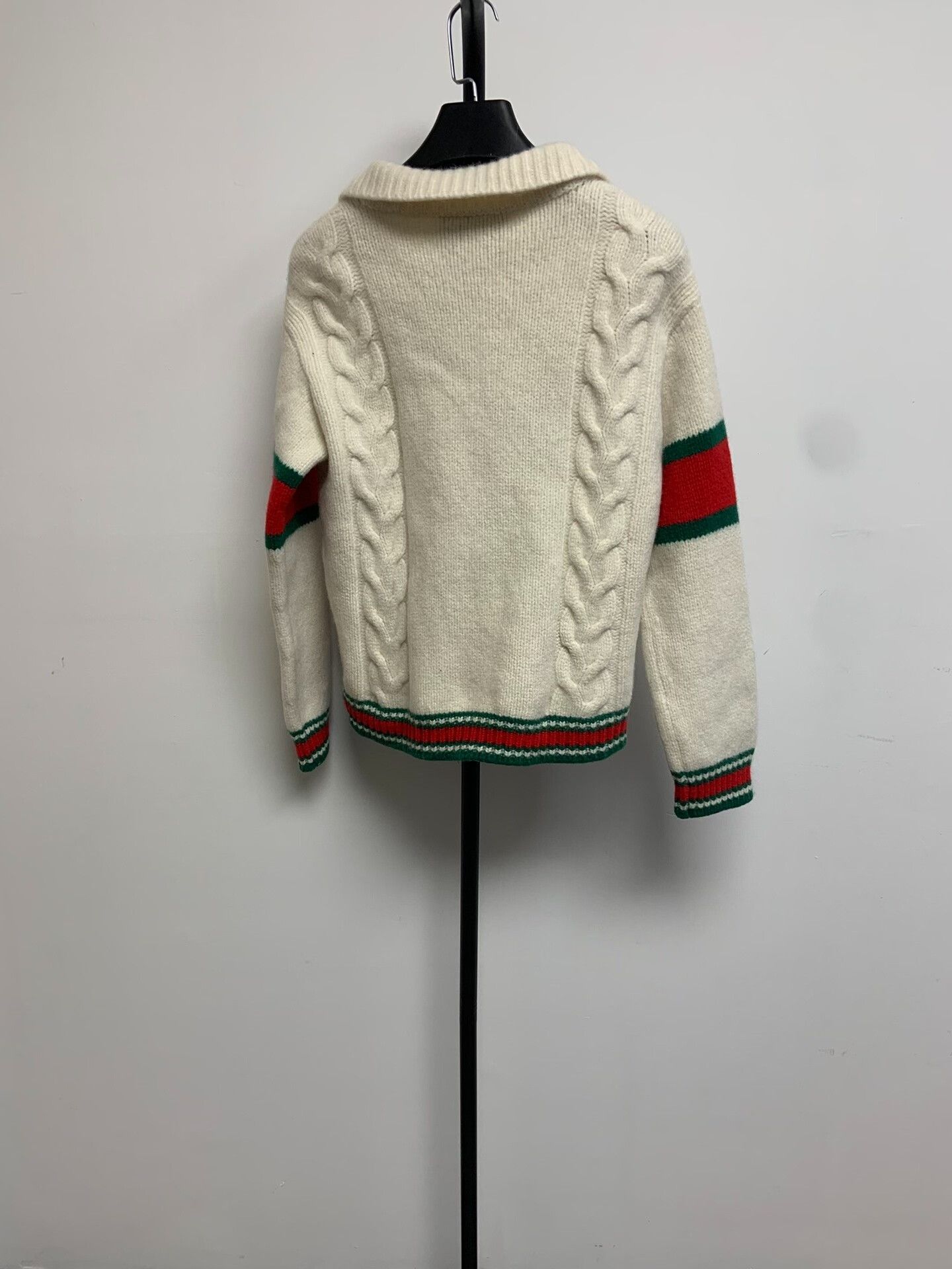 Gucci Gucci Cable Knit Web Zip Sweater US M Size US M / EU 48-50 / 2 - 3 Thumbnail