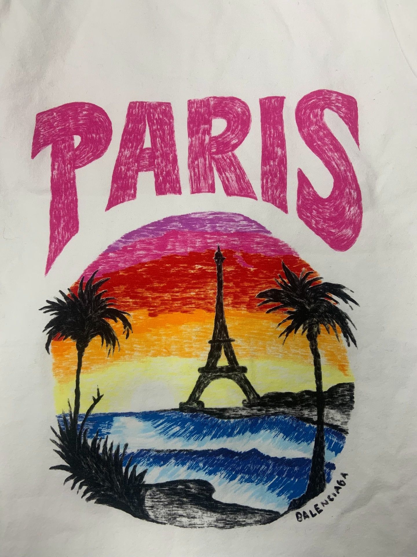 Balenciaga Balenciaga Paris Beach Graphic T-Shirt XS Size US XS / EU 42 / 0 - 4 Thumbnail