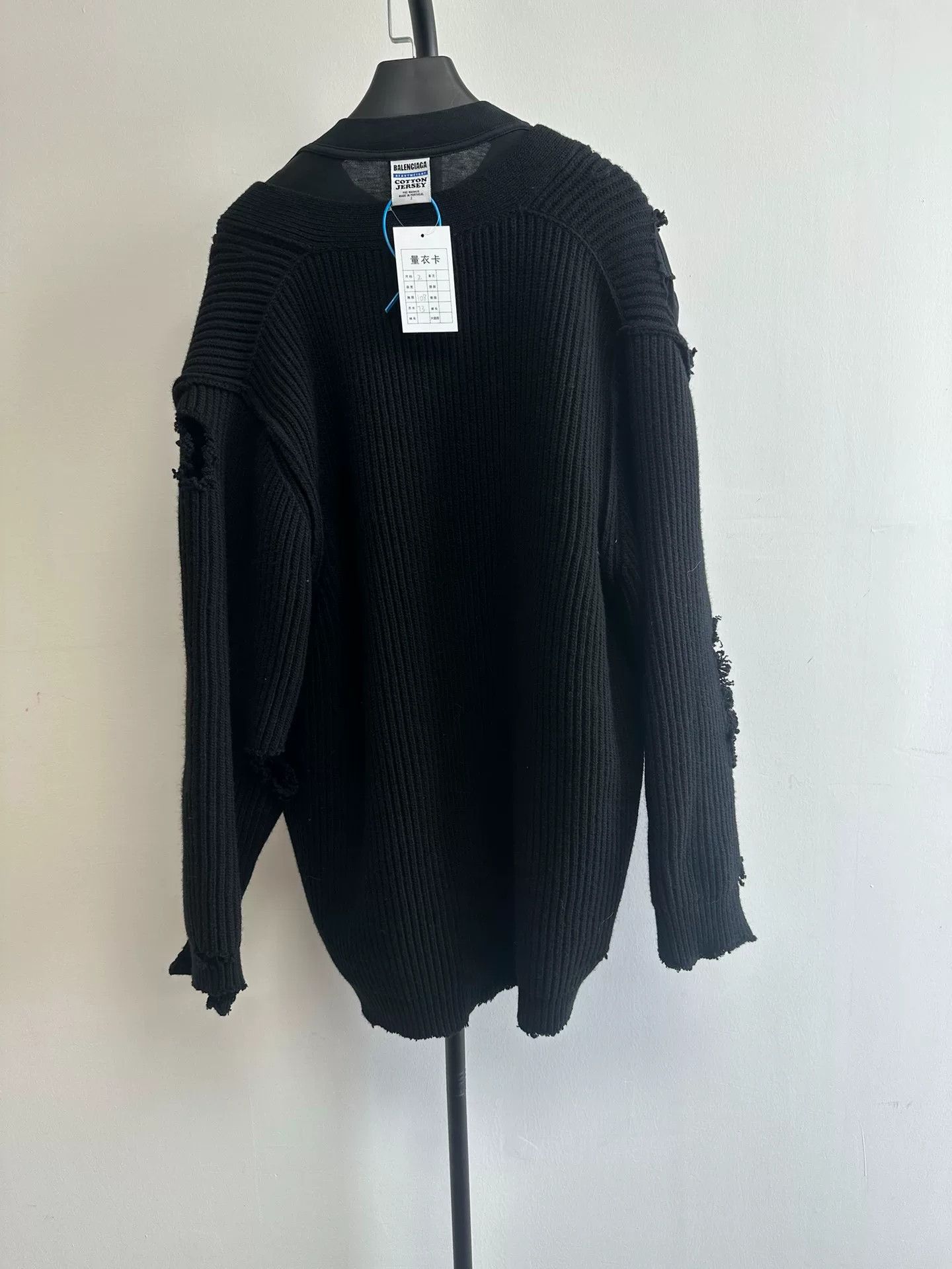 Balenciaga Balenciaga Distressed Layered 2-in-1 Cardigan Size 2 Size US M / EU 48-50 / 2 - 3 Thumbnail