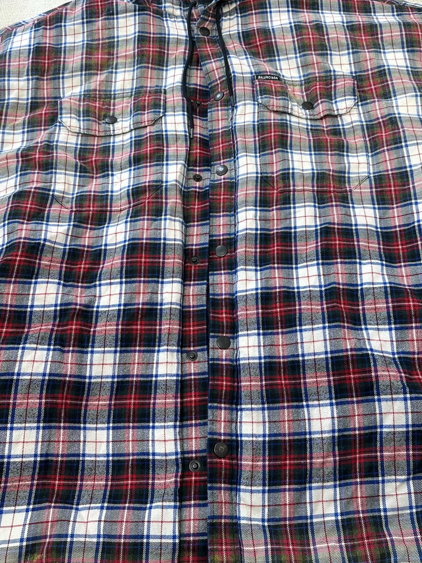 Balenciaga Balenciaga Plaid Hooded Padded Shirt Jacket US L Size US L / EU 52-54 / 3 - 4 Thumbnail