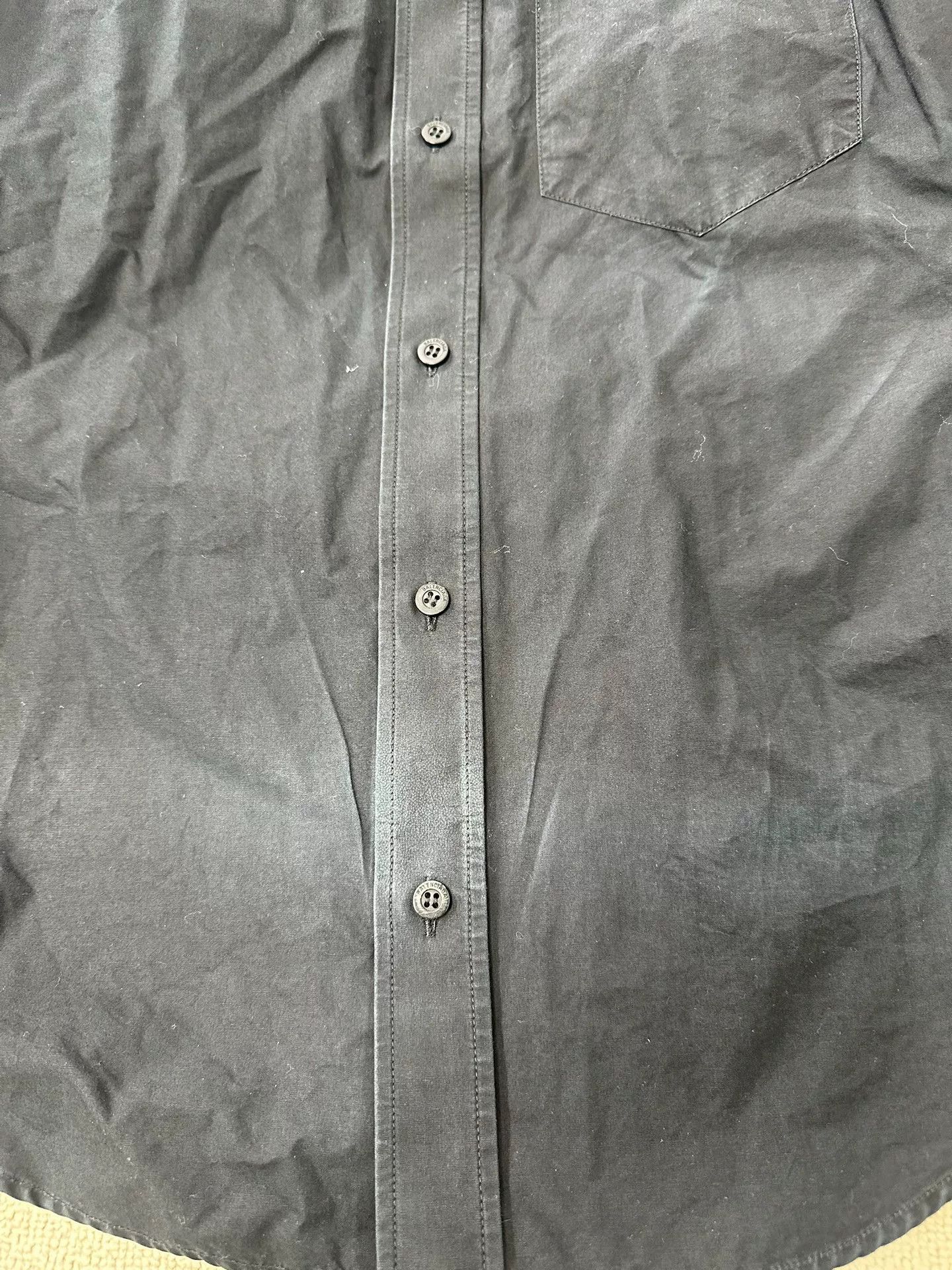 Balenciaga Balenciaga Les Uniformes Black Button Up Shirt FR 36 Size XS / US 0-2 / IT 36-38 - 7 Thumbnail