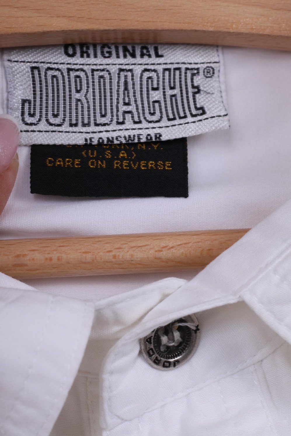 Jordache × Vintage Jordache Jeanswear Mens S Casual Shirt White Vintage 10920 Size US S / EU 44-46 / 1 - 4 Thumbnail