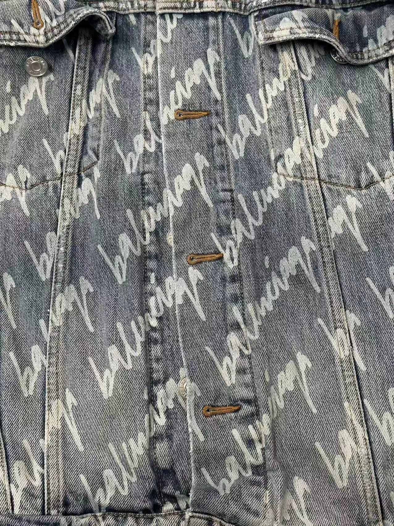 Balenciaga Balenciaga Logo Print Denim Jacket 36 Size XS / US 0-2 / IT 36-38 - 4 Thumbnail