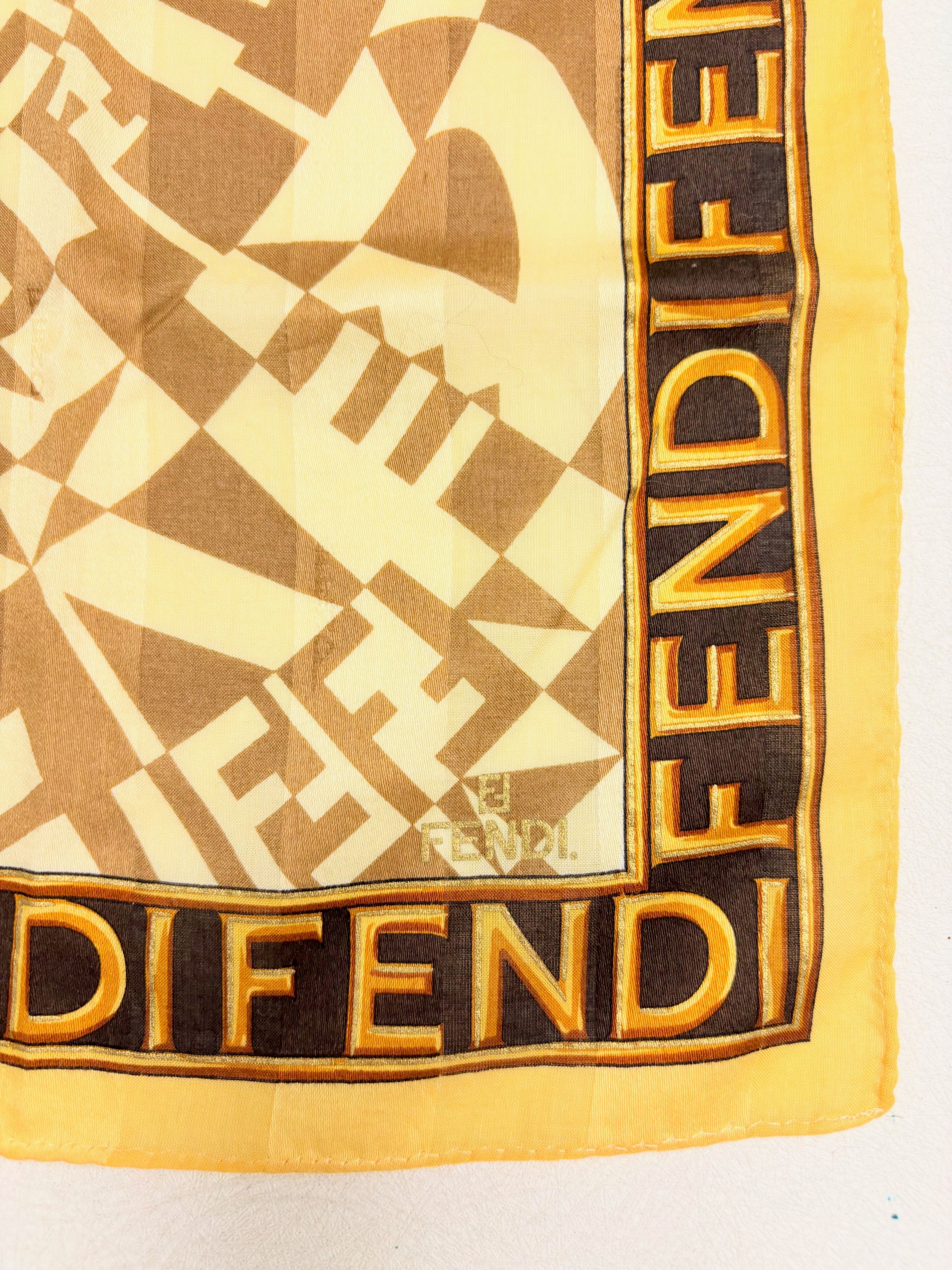 Fendi Carré en Coton Size ONE SIZE - 4 Thumbnail