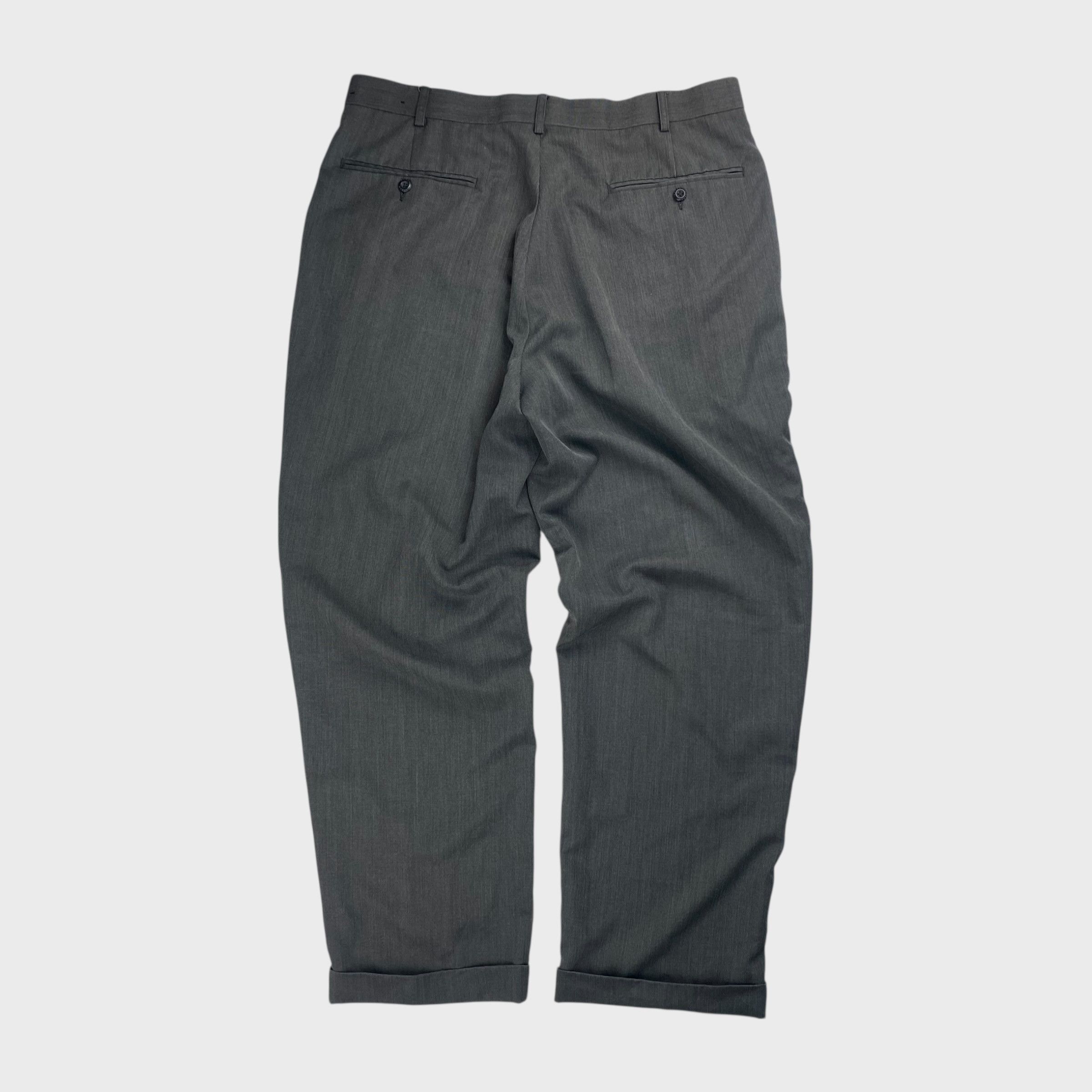 Vintage FEZZA 00s Wide slacks Gray Size W36×L30 Size US 36 / EU 52 - 3 Thumbnail