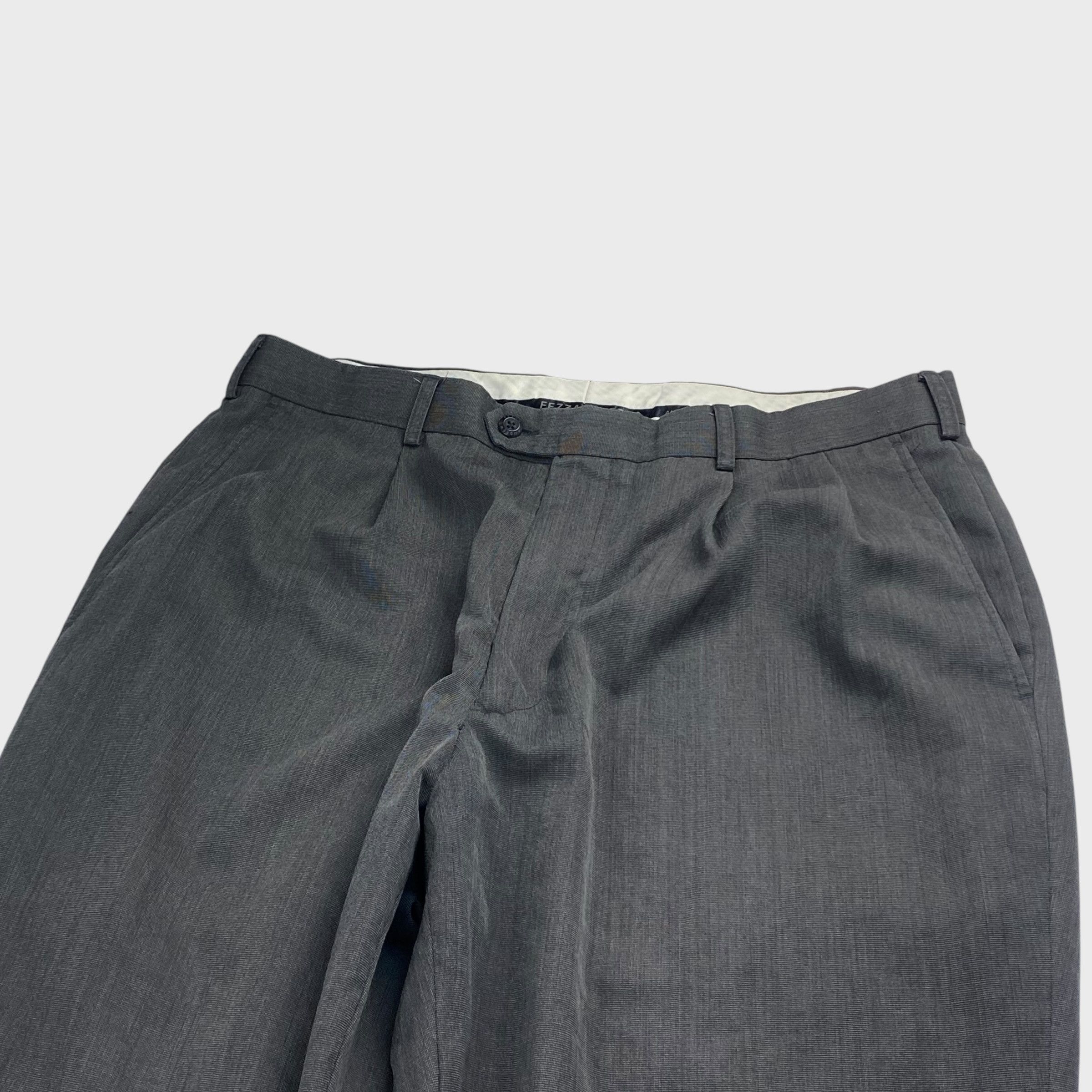 Vintage FEZZA 00s Wide slacks Gray Size W36×L30 Size US 36 / EU 52 - 4 Thumbnail