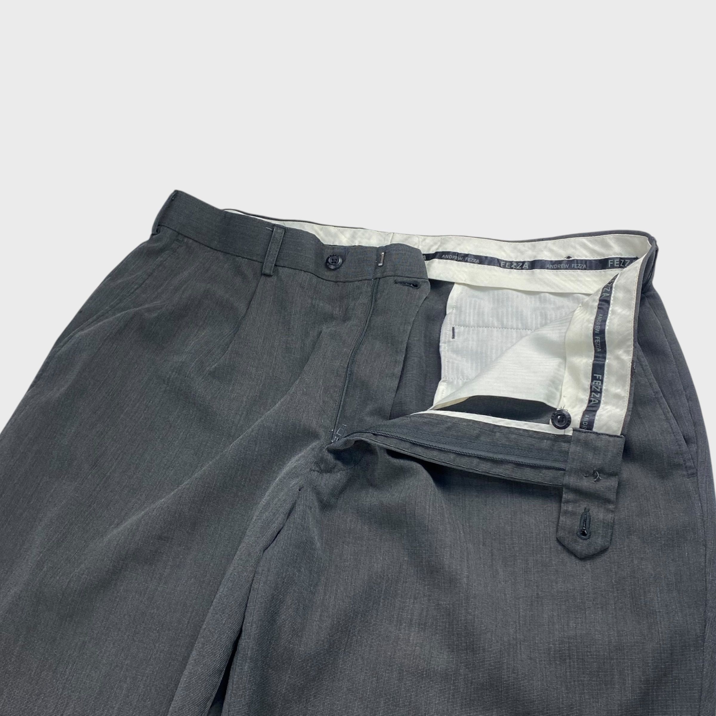 Vintage FEZZA 00s Wide slacks Gray Size W36×L30 Size US 36 / EU 52 - 5 Thumbnail