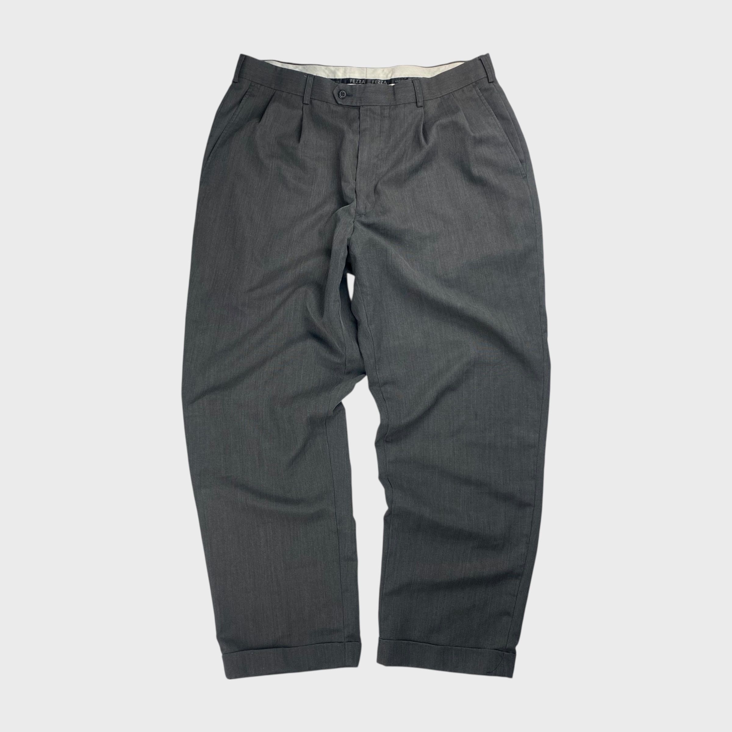 Vintage FEZZA 00s Wide slacks Gray Size W36×L30 Size US 36 / EU 52 - 2 Thumbnail