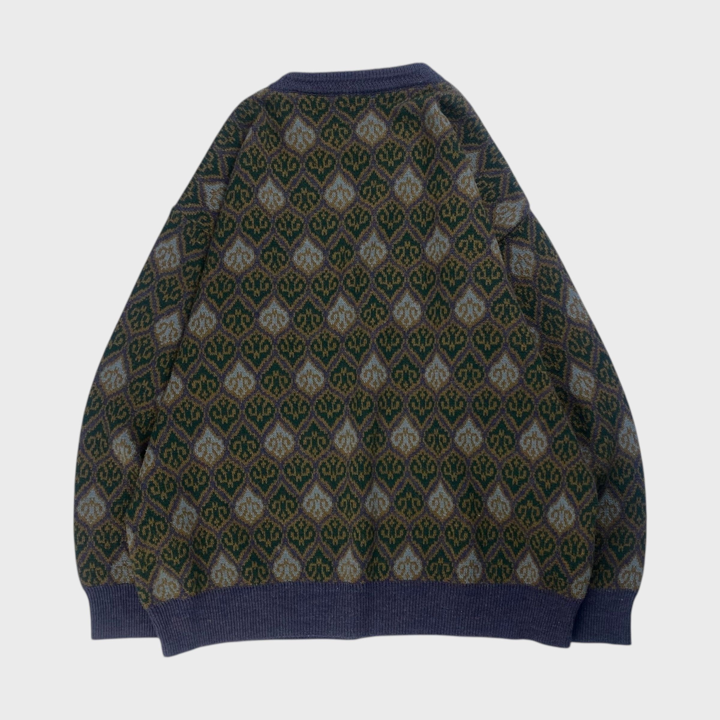 Vintage unknown All-Over Print Knit Sweater Size L Size US L / EU 52-54 / 3 - 2 Thumbnail