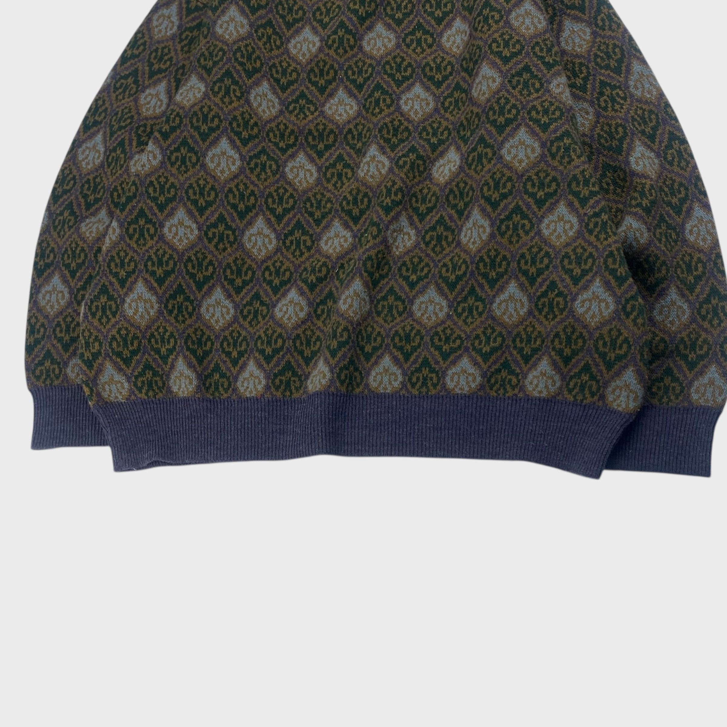 Vintage unknown All-Over Print Knit Sweater Size L Size US L / EU 52-54 / 3 - 4 Thumbnail